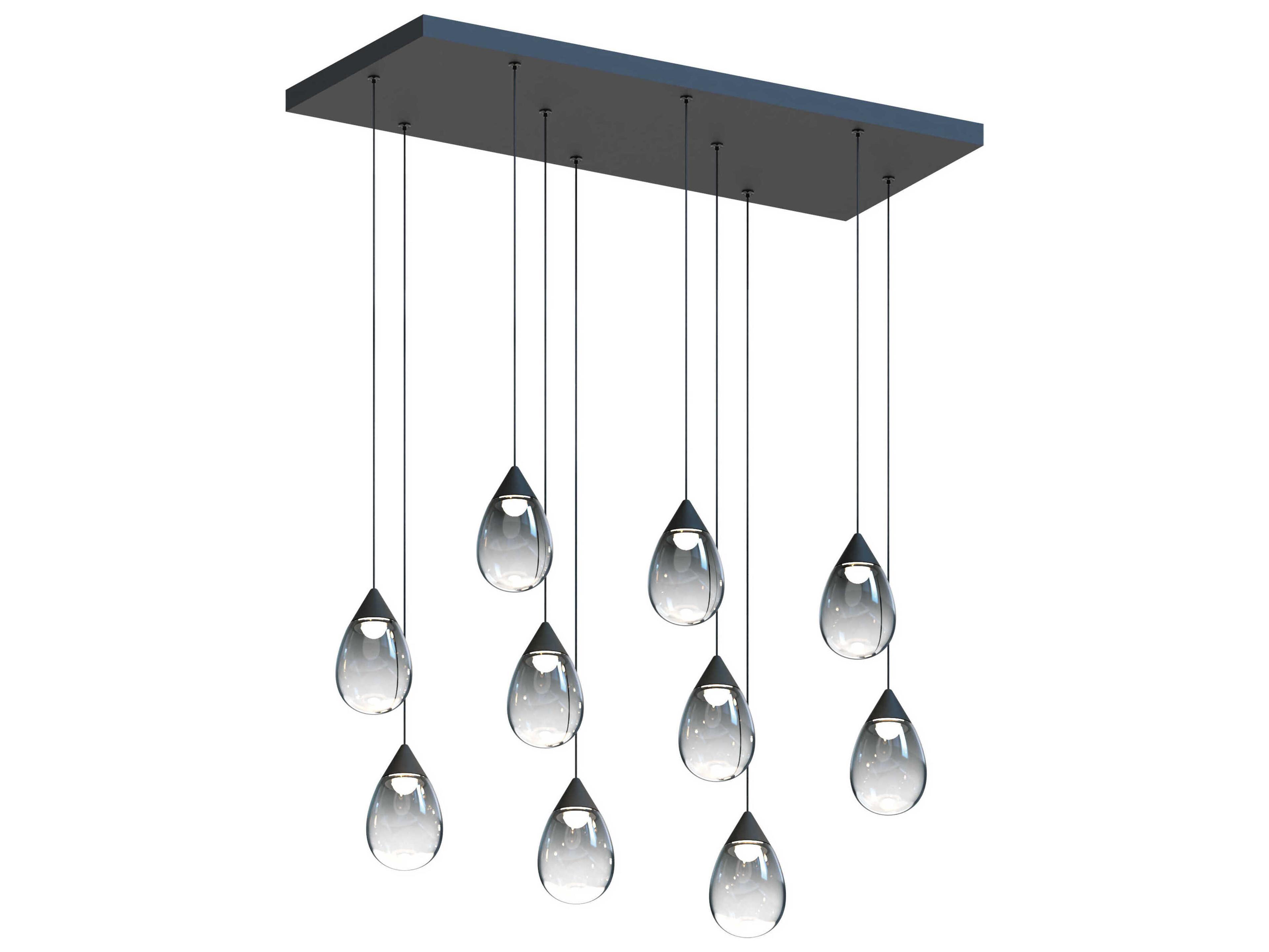 ET2 Dewdrop 10-Light Black Island Pendant