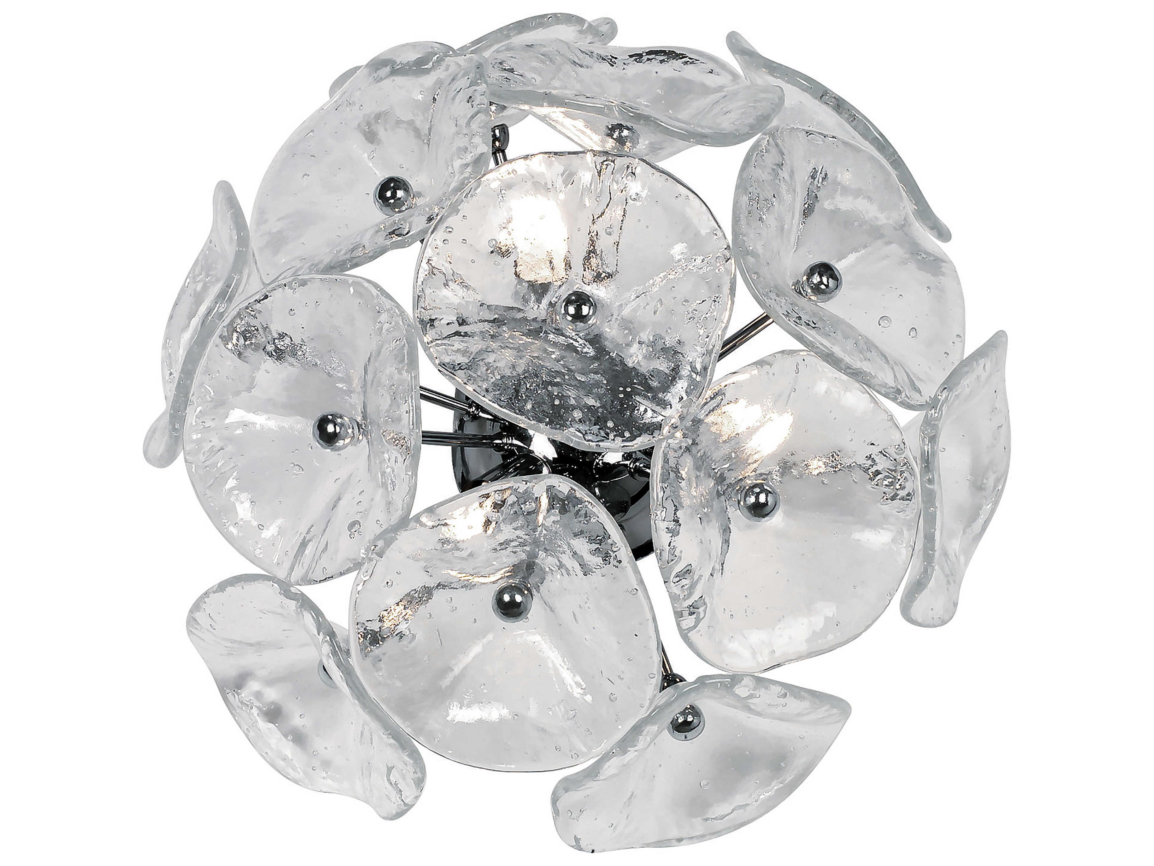 ET2 3-Light Polished Chrome Glass Wall Sconce