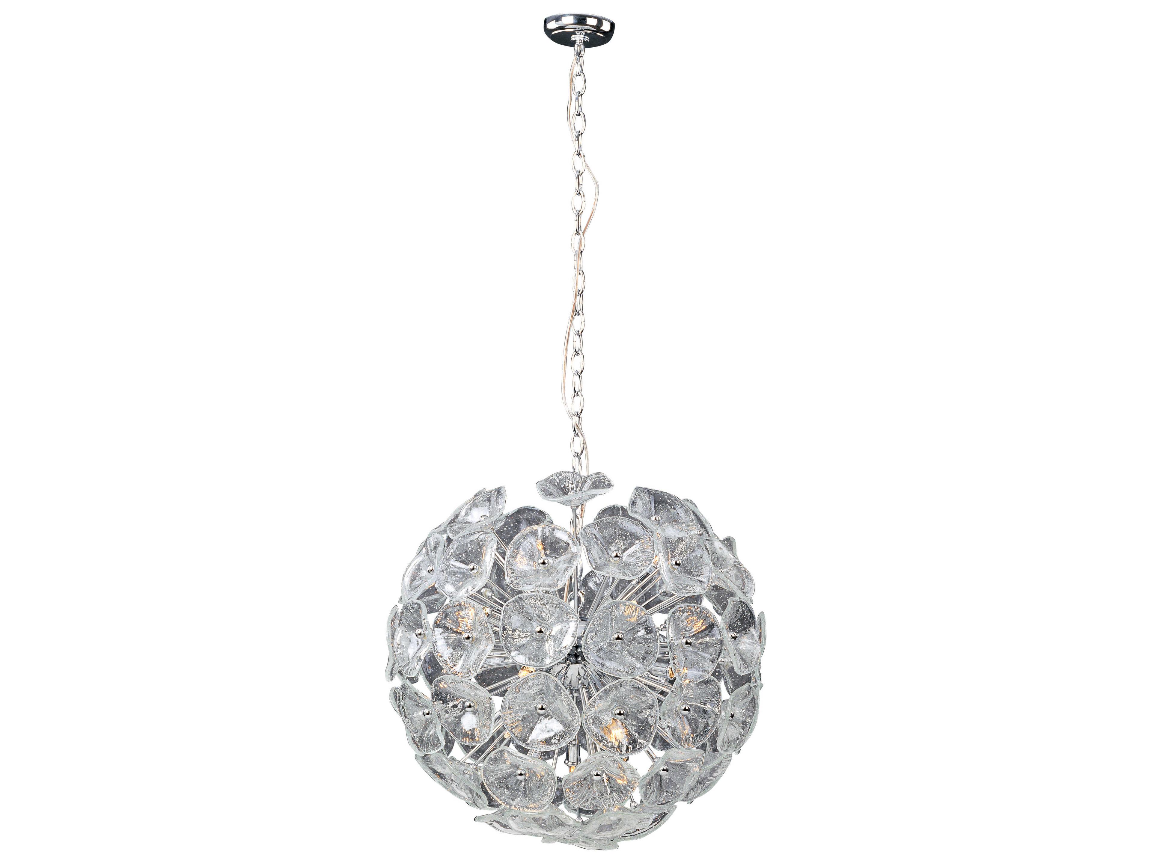 ET2 Fiori 20-Light Polished Chrome Glass Globe Pendant