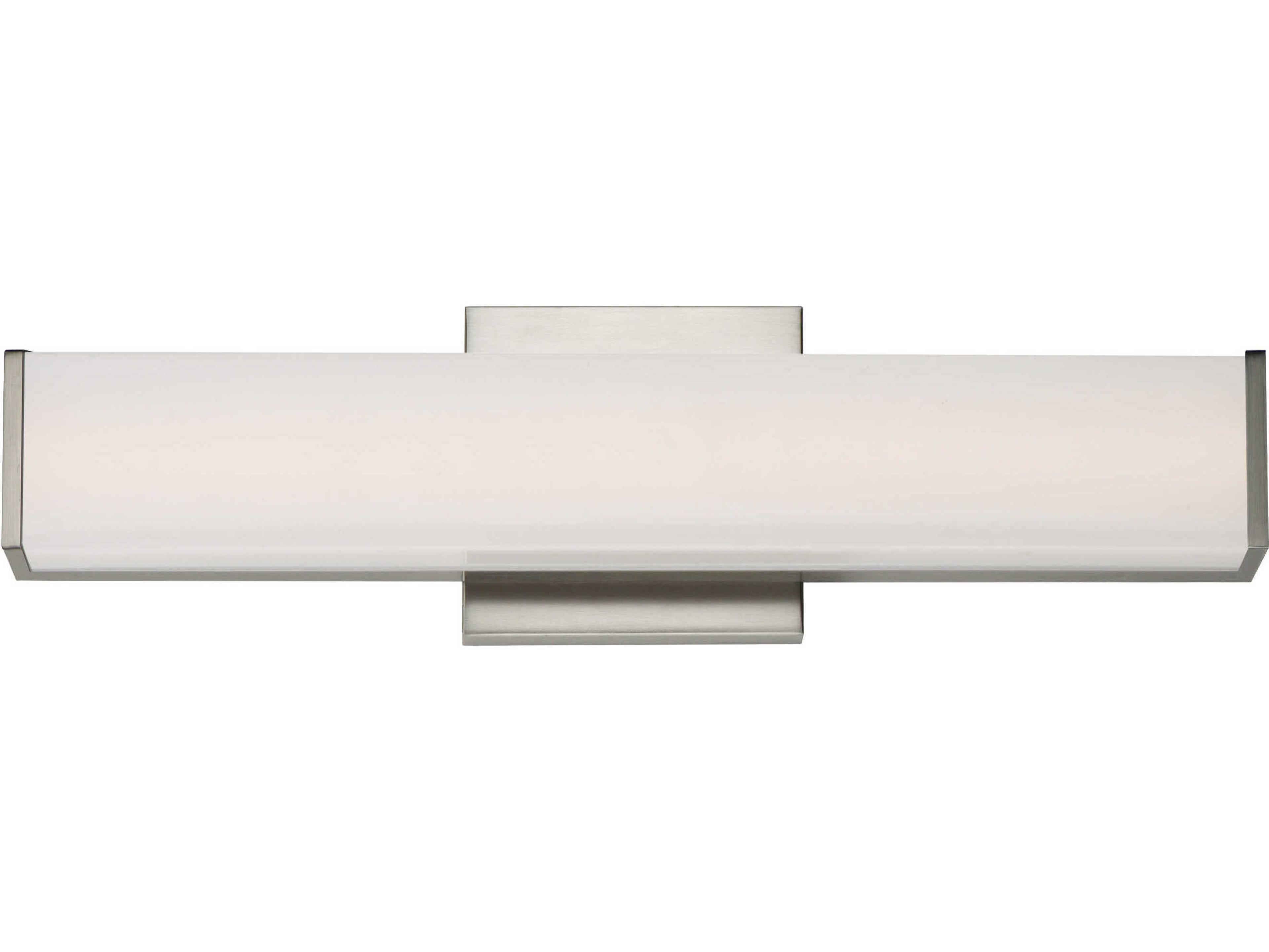 ET2 Baritone 1-Light Satin Nickel Glass LED Vanity Light