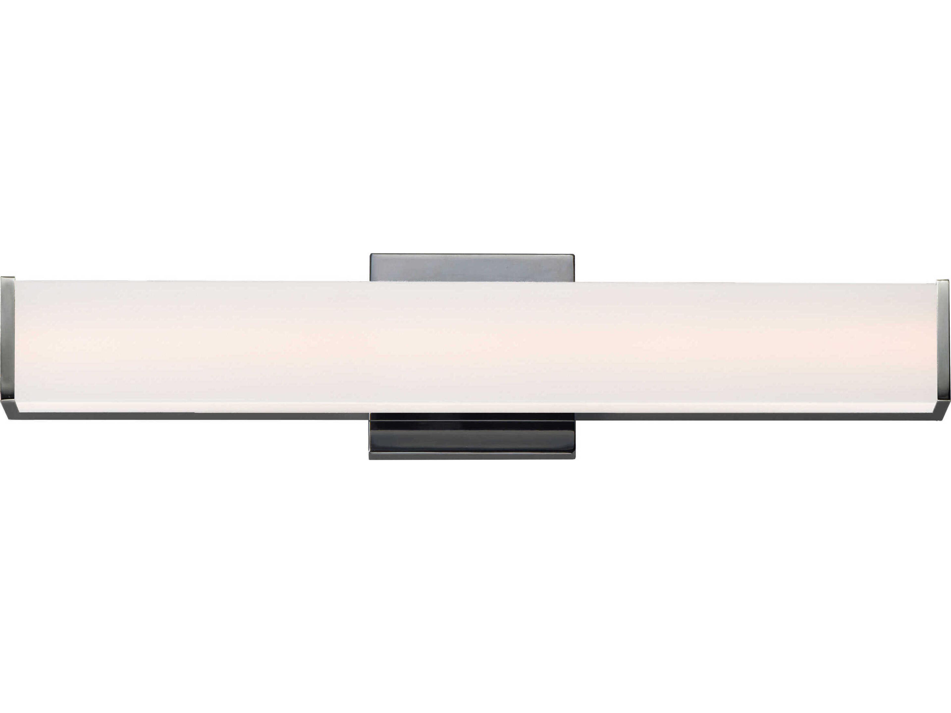 ET2 Baritone 1-Light Satin Nickel Glass LED Vanity Light