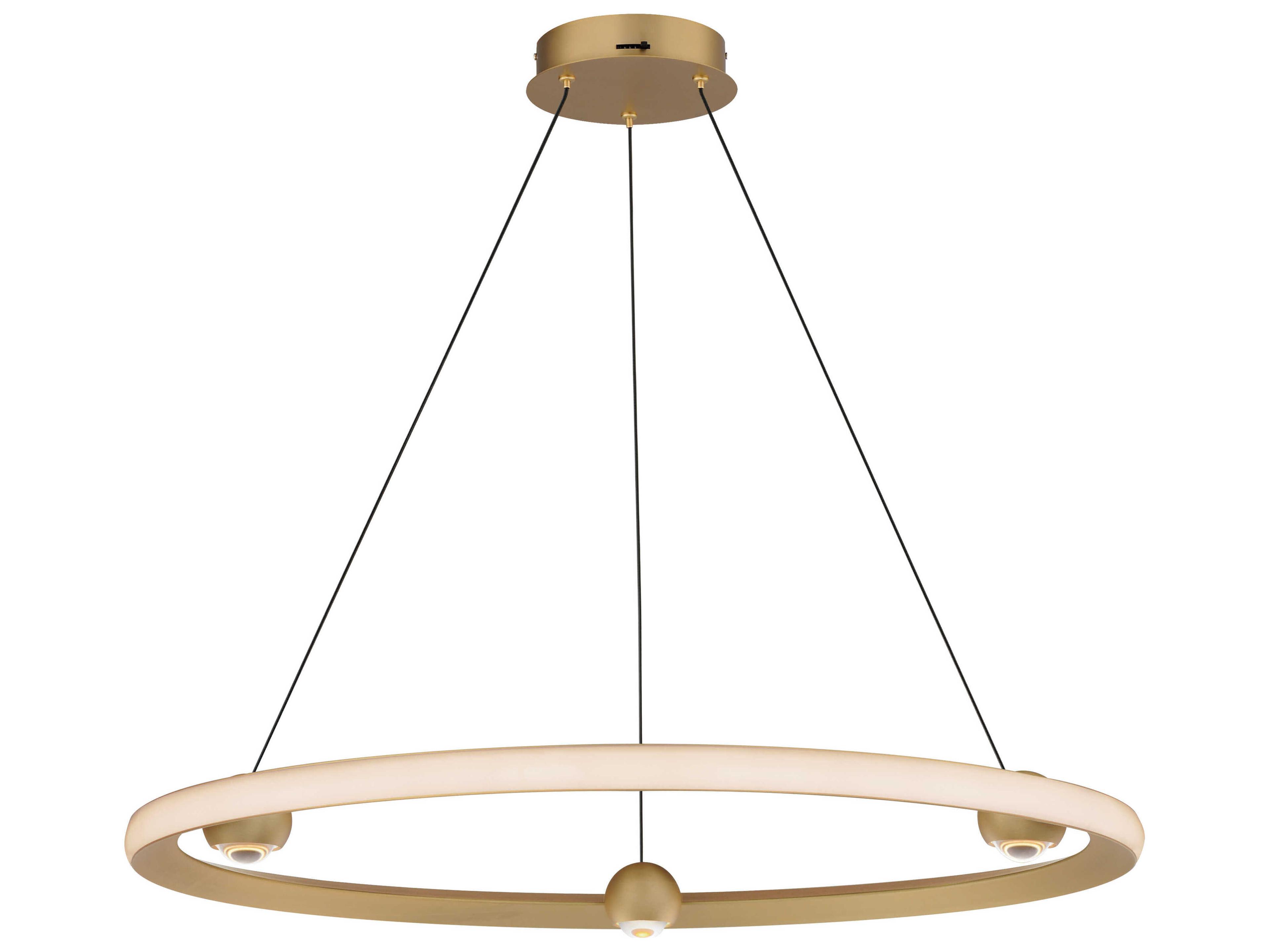 ET2 Nodes 1-Light Gold LED Pendant