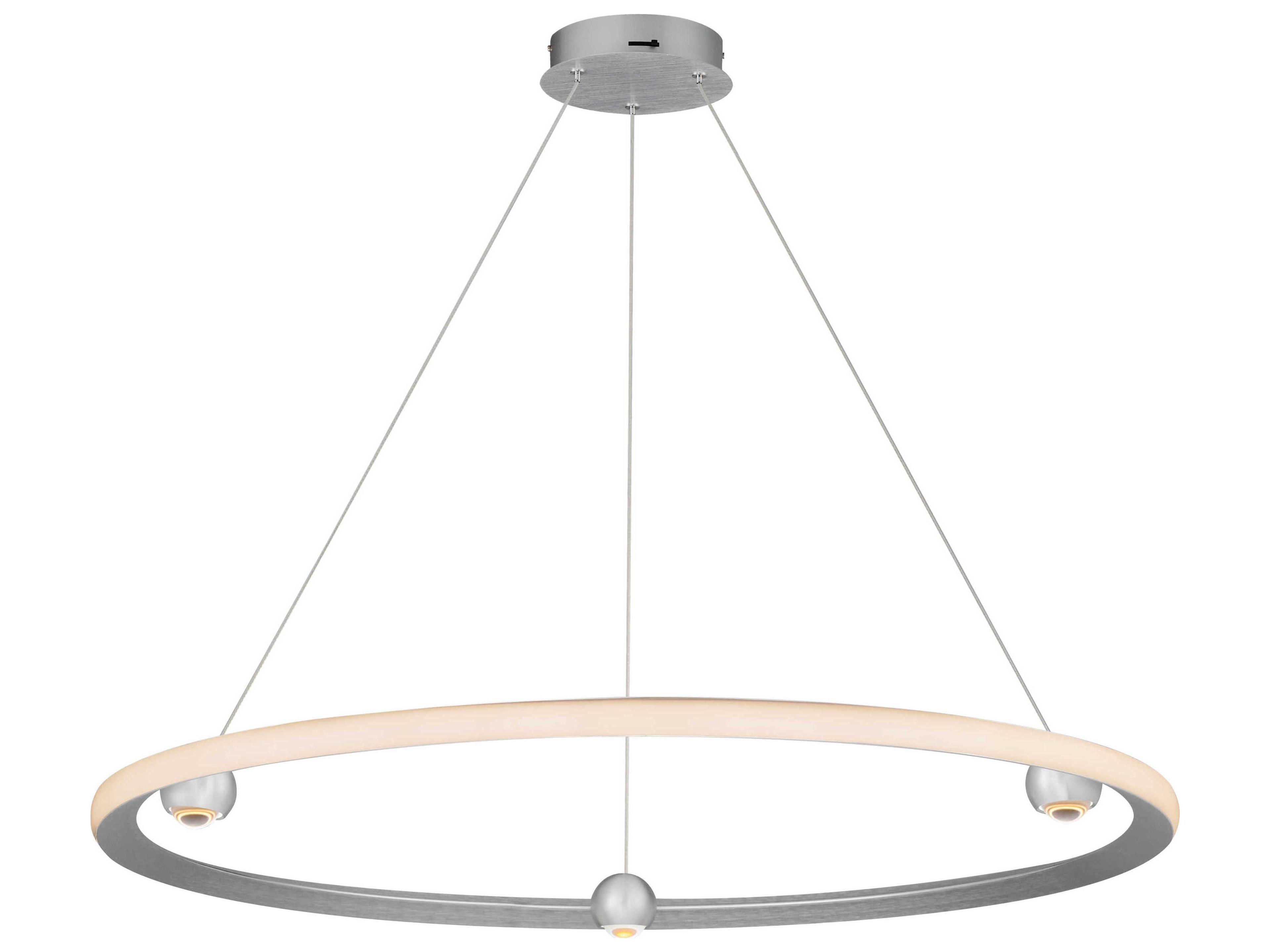 ET2 Nodes 1-Light Brushed Aluminum Silver LED Pendant