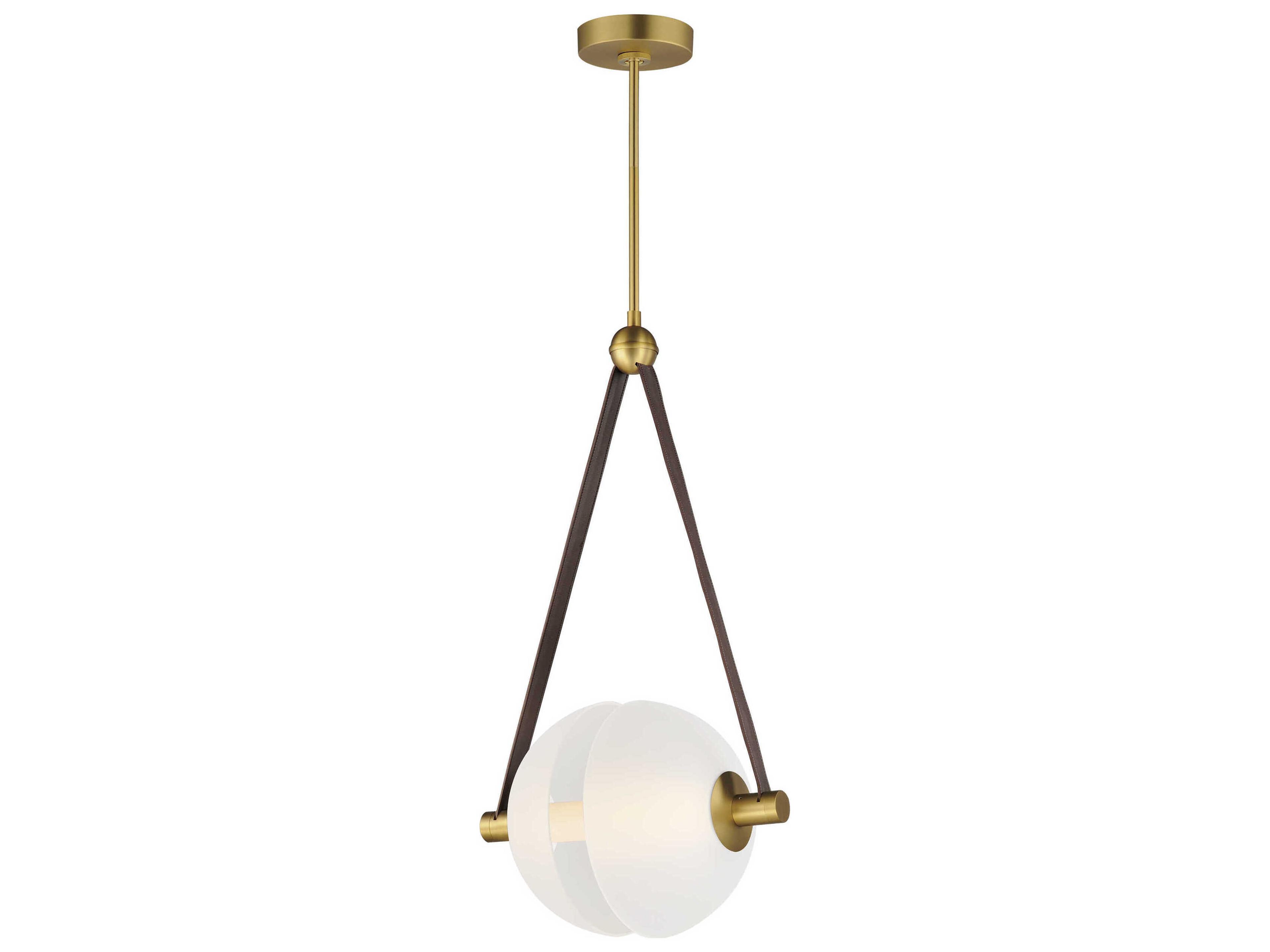 ET2 Dispatch 1-Light Natural Aged Brass Globe Pendant