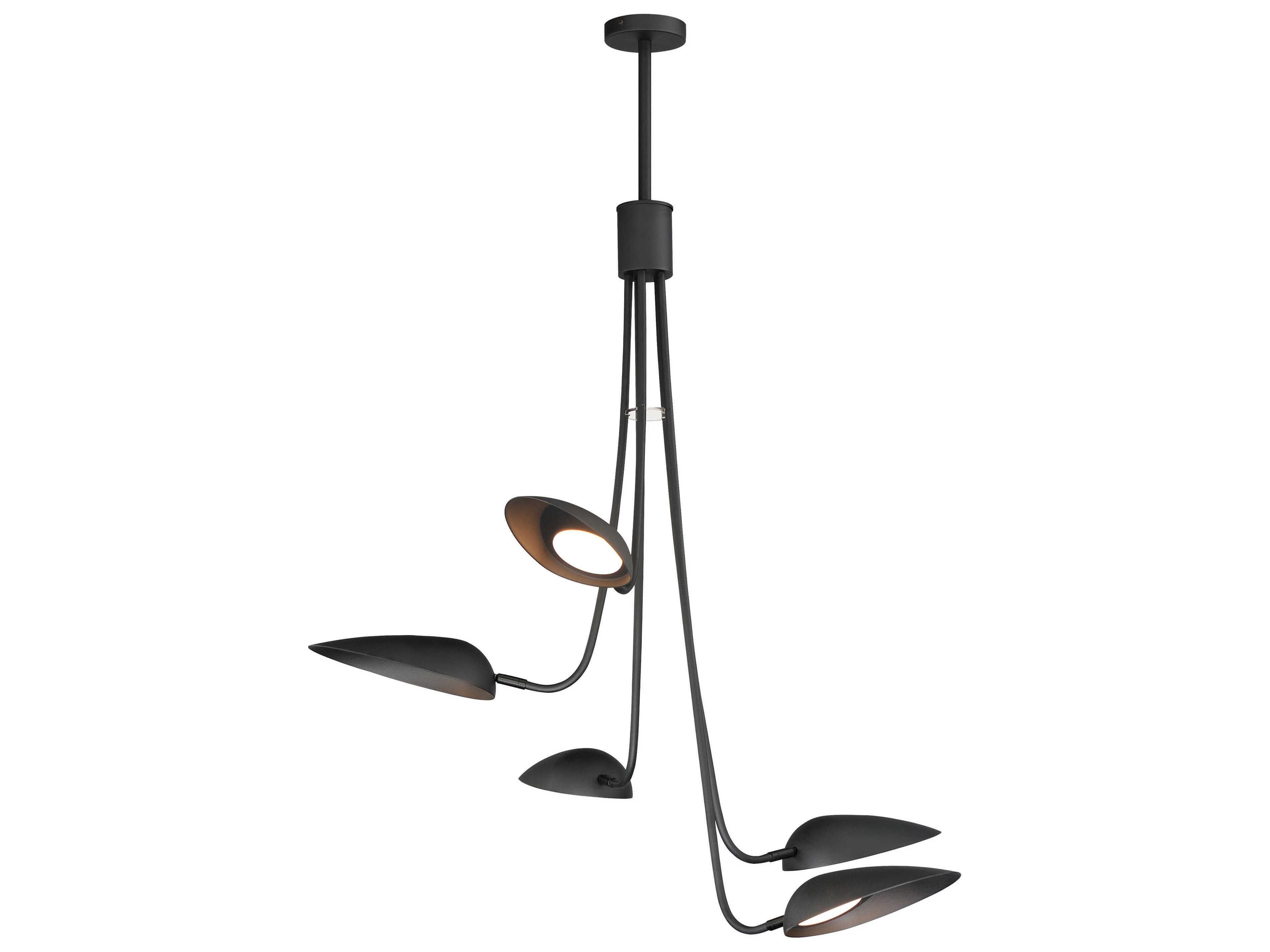 ET2 Marsh 5-Light Black Dome Pendant