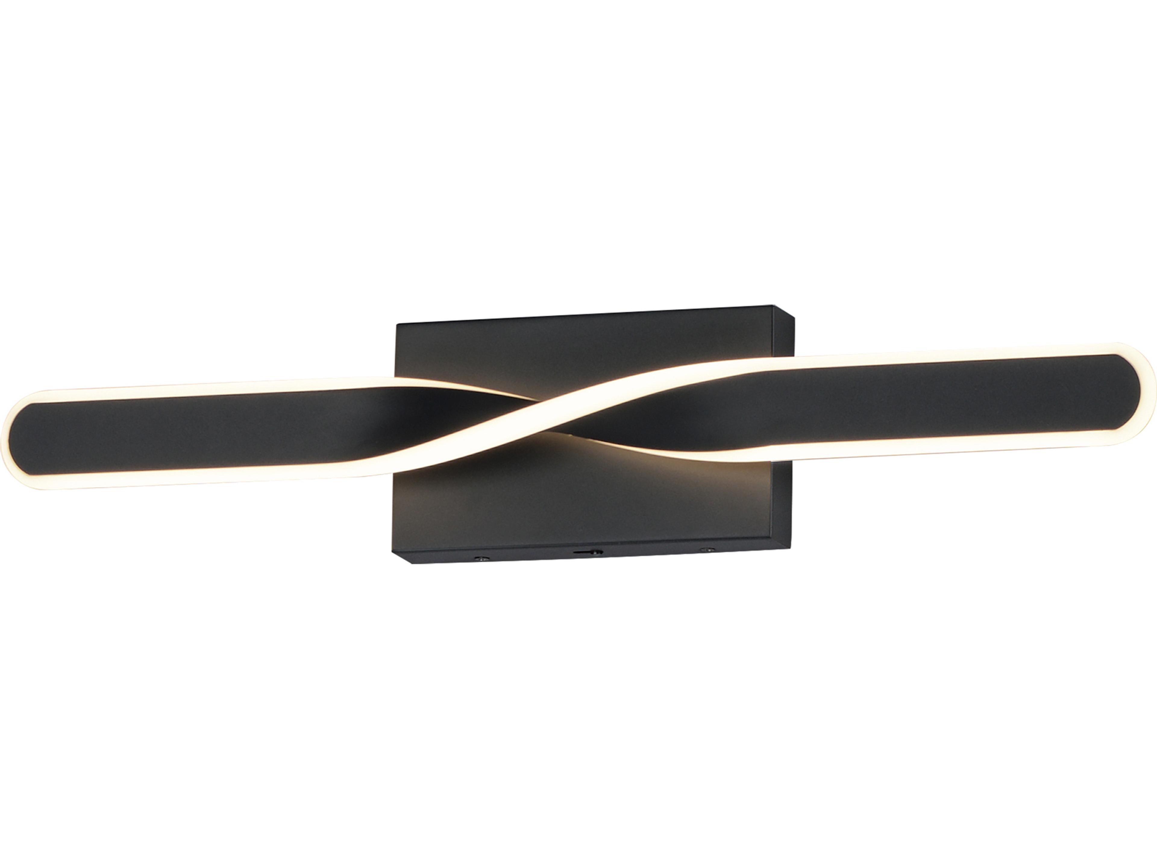 ET2 Pirouette 1-Light Black Vanity Light