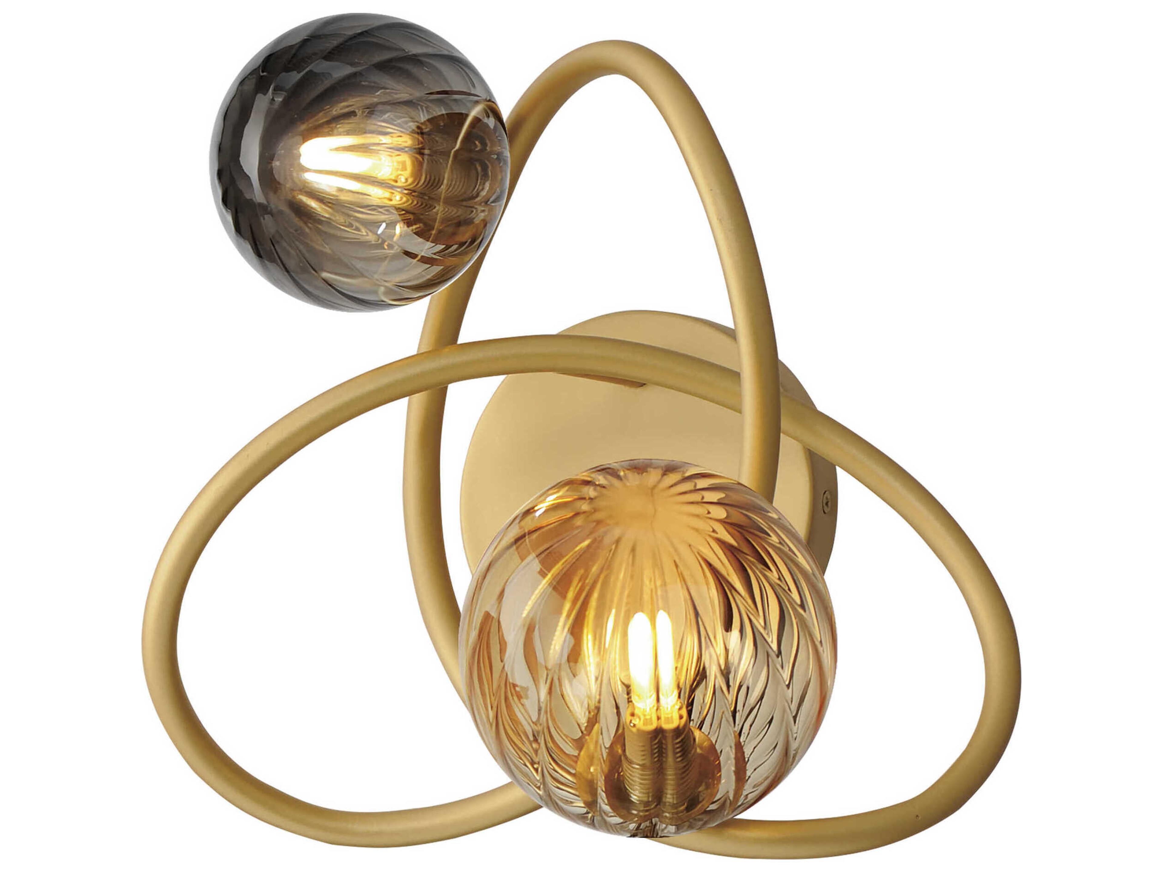 ET2 Planetary 2-Light Gold Wall Sconce