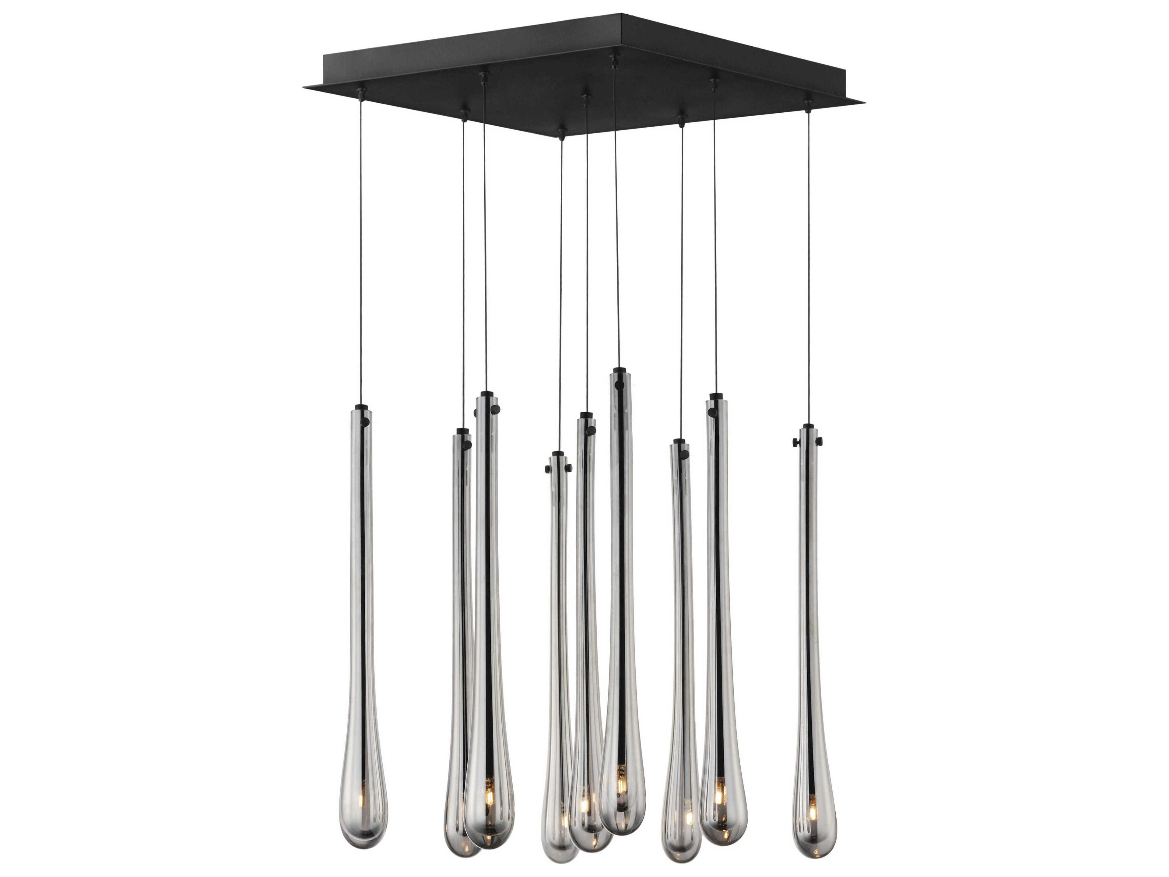 ET2 Stillo 9-Light Black Glass LED Pendant