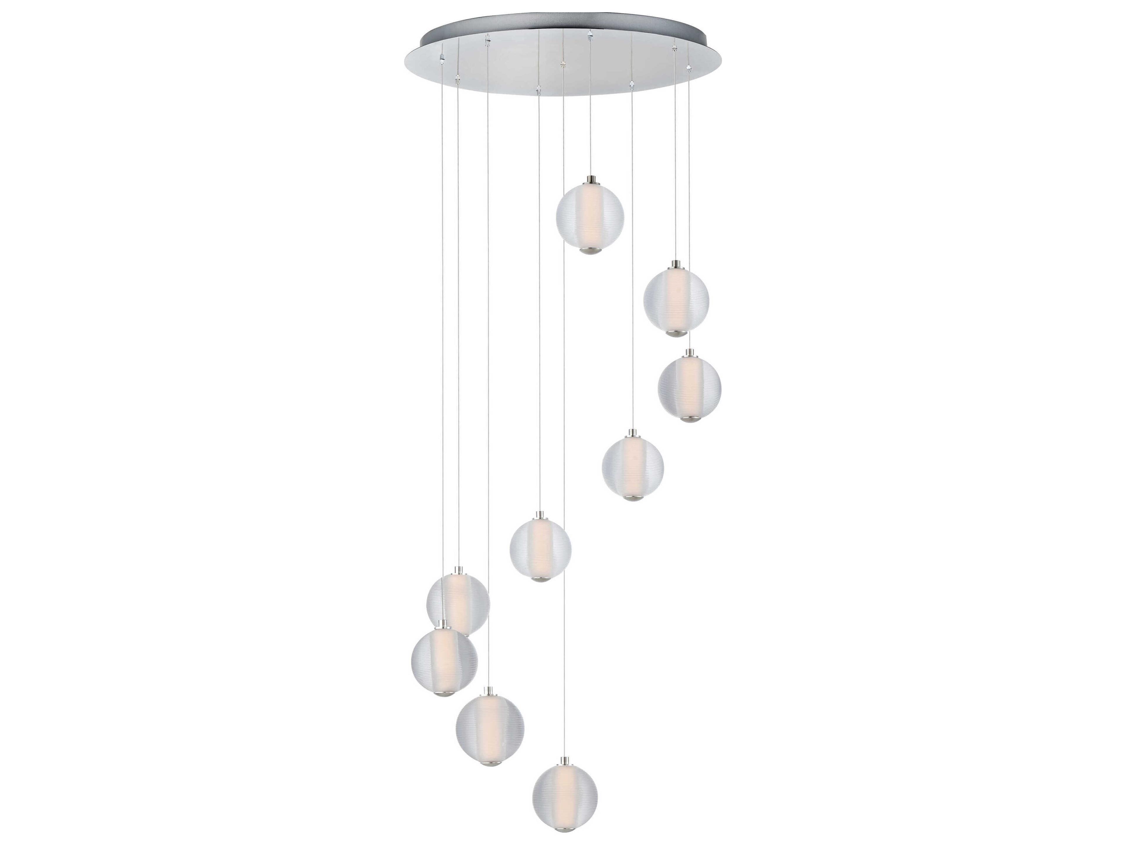 ET2 Rhythm 9-Light Polished Chrome Globe Pendant