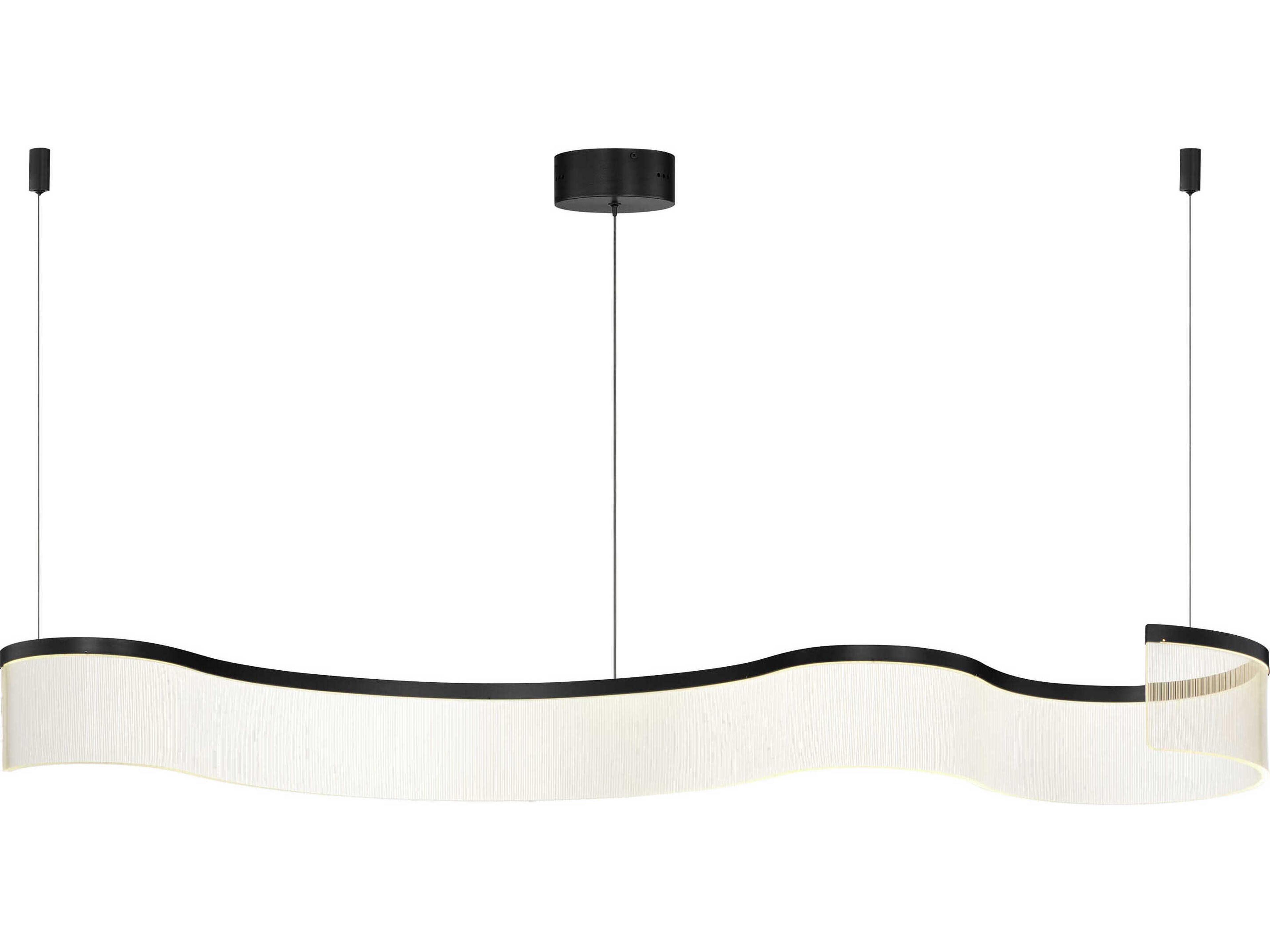 ET2 Sonata 1-Light Black Linear Island Pendant