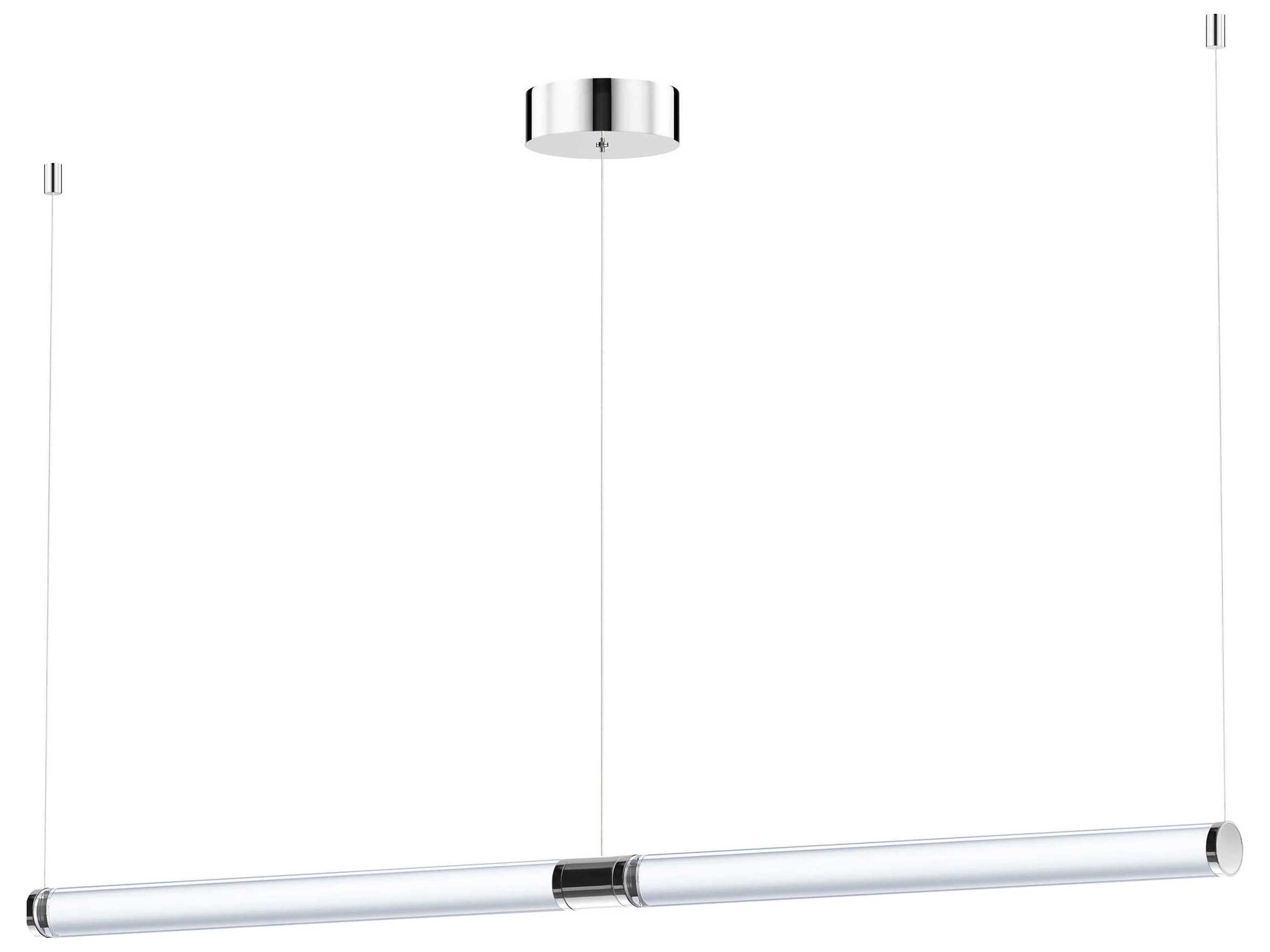ET2 Vanish 2-Light Brushed Aluminum Silver Linear Island Pendant