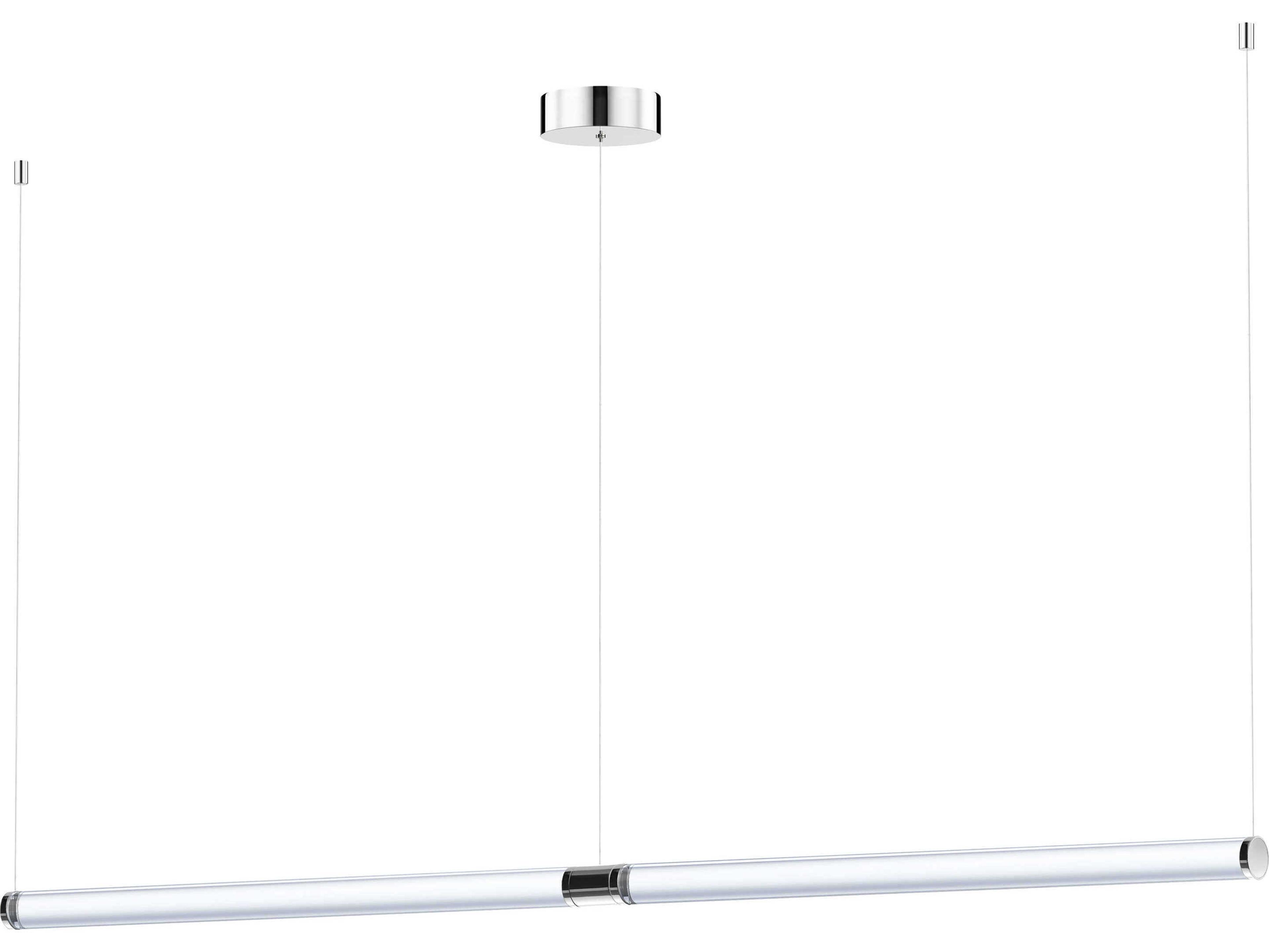 ET2 Vanish 2-Light Brushed Aluminum Silver Linear Island Pendant