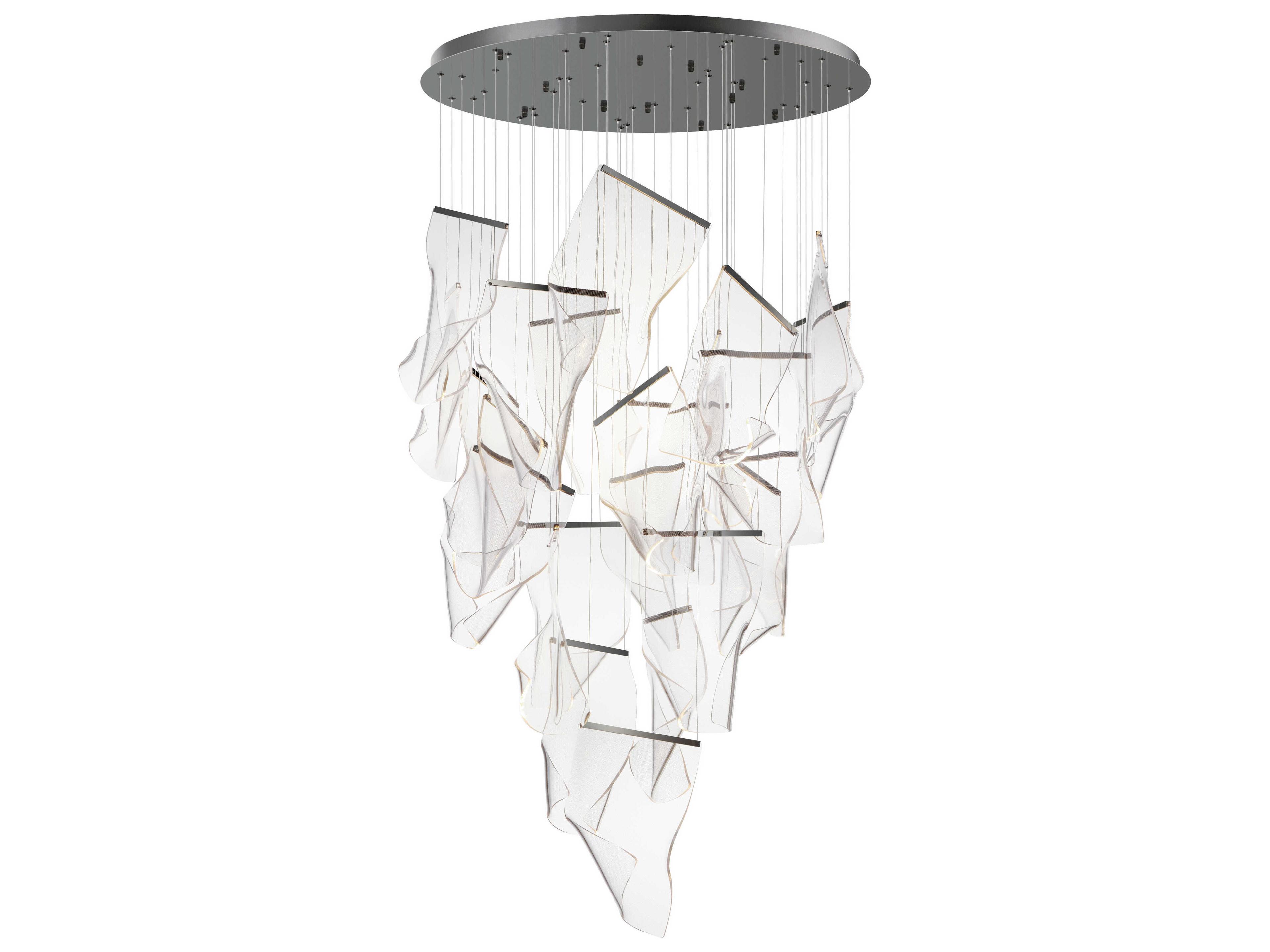 ET2 Rinkle 24-Light Brushed Gunmetal LED Pendant