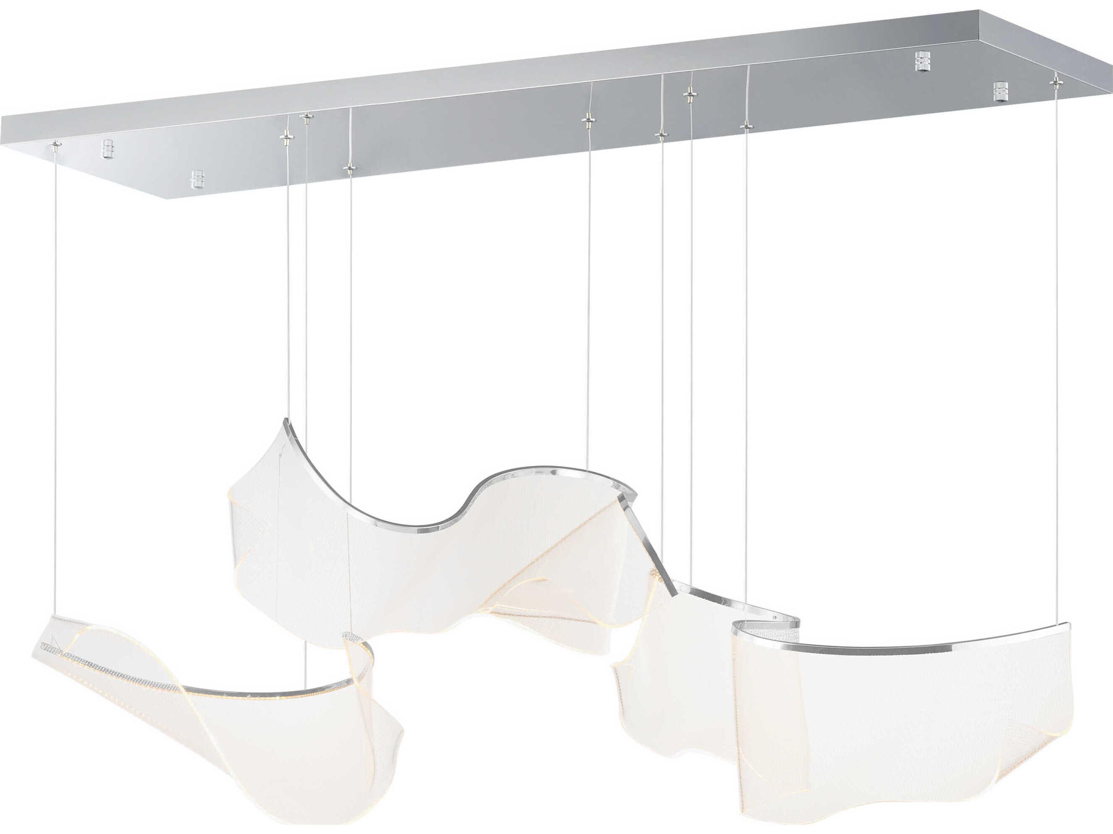 ET2 Rinkle 3-Light Polished Chrome Linear Island Pendant