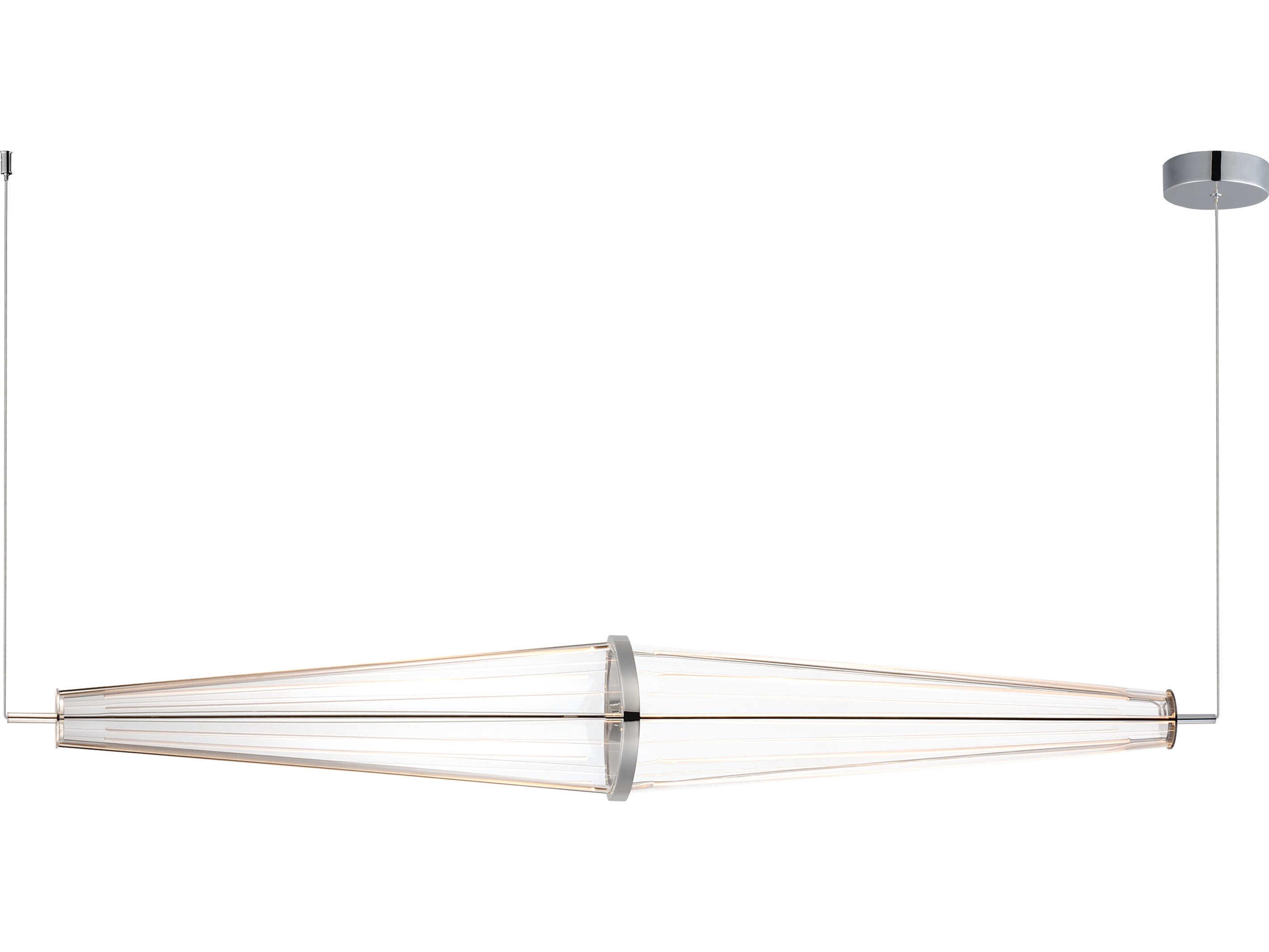 ET2 Quasar 3-Light Polished Chrome Cylinder Island Pendant