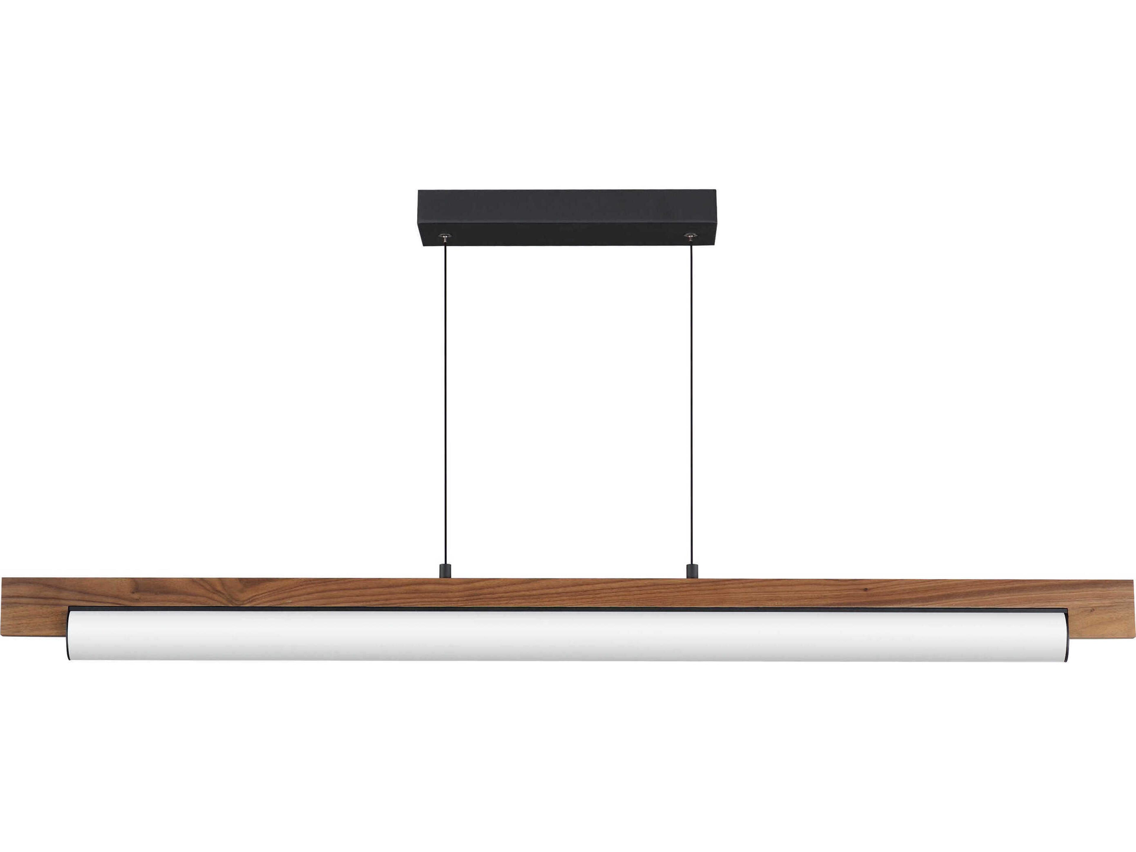 ET2 Joist 1-Light Walnut Black Cylinder Linear Island Pendant