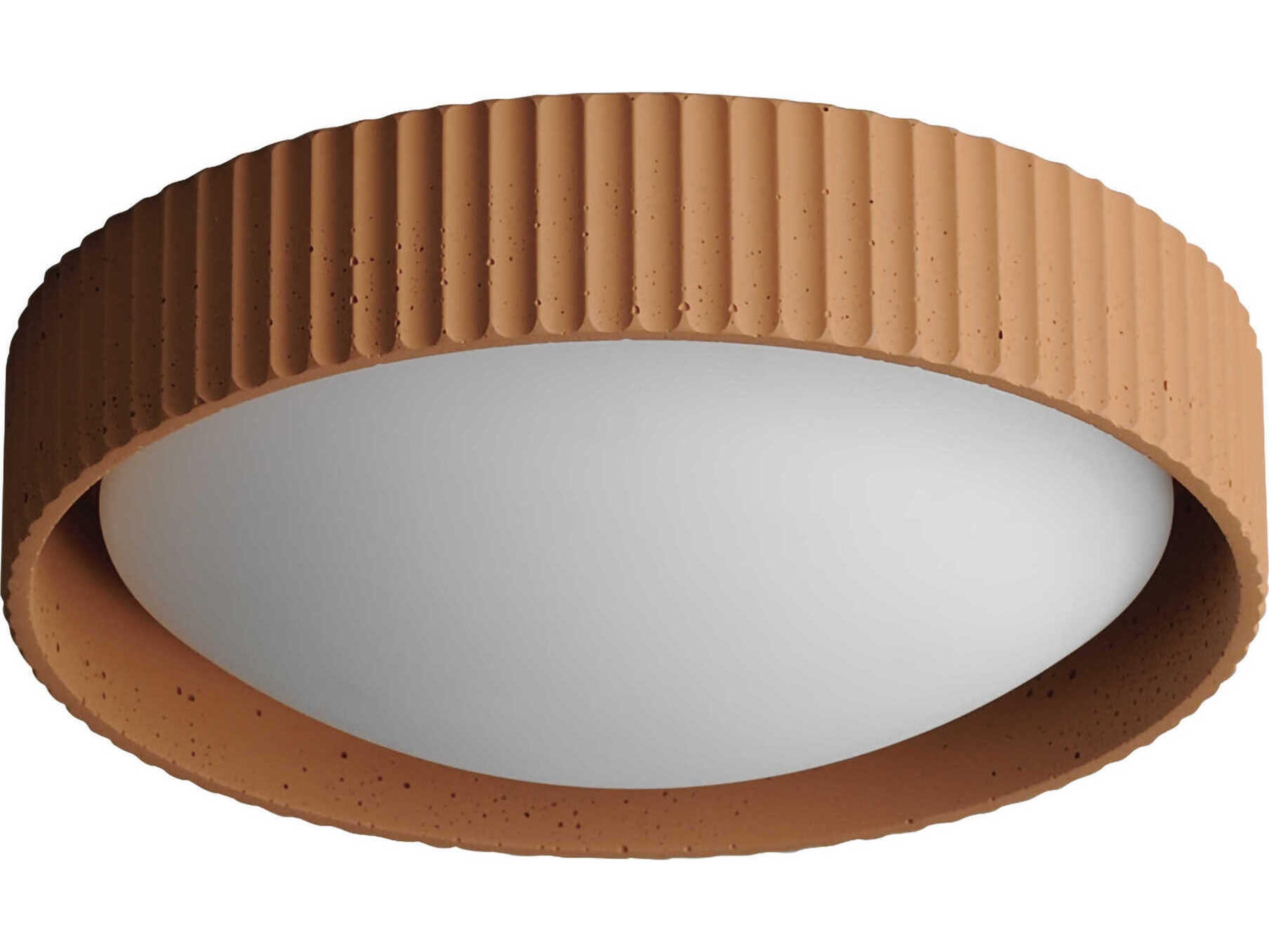 ET2 Souffle 1-Light Terra Cotta Orange LED Round Flush Mount