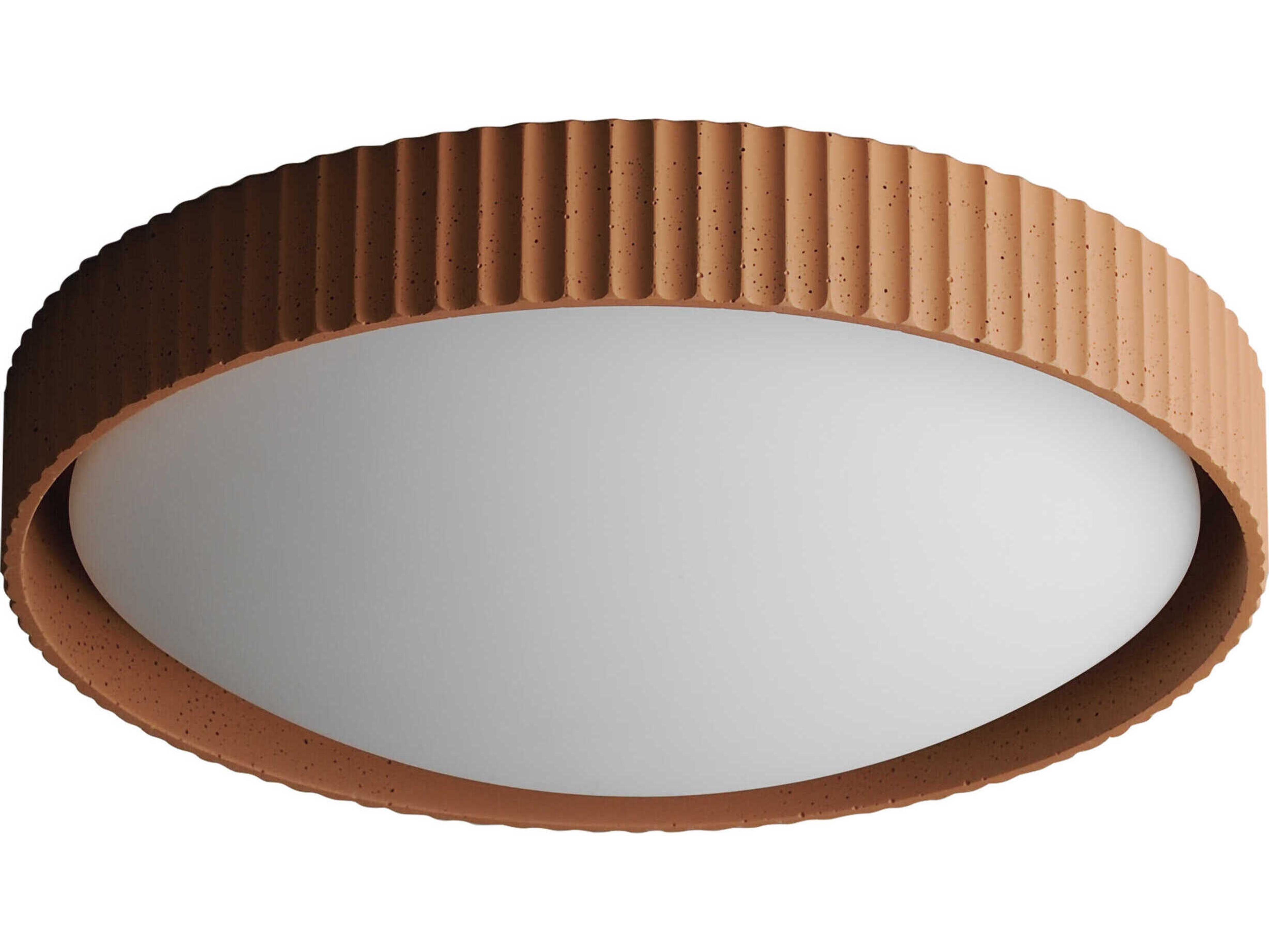 Souffle 1-Light Terra Cotta Orange LED Round Flush Mount