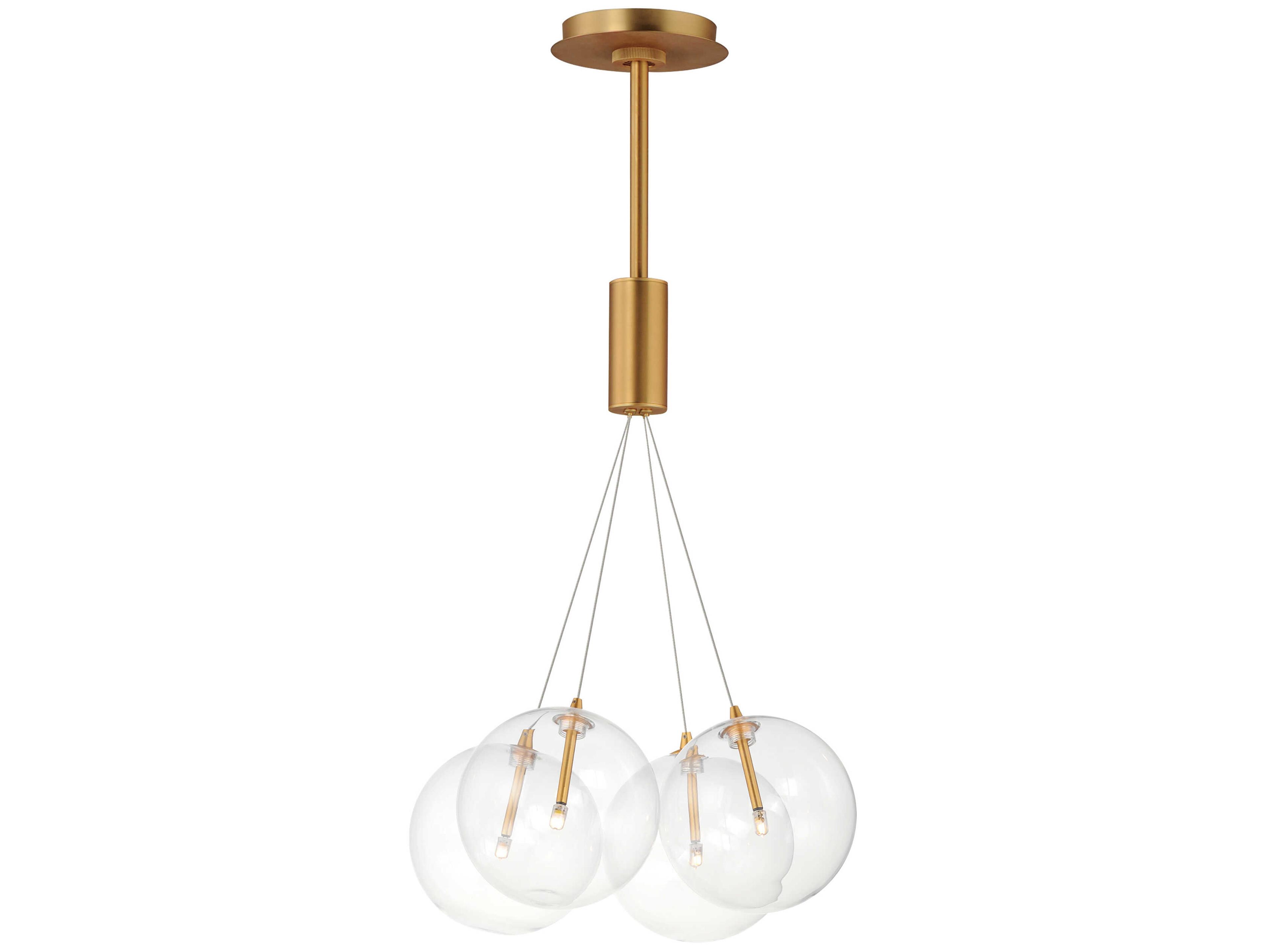 ET2 Burst 4-Light Gold Globe Pendant
