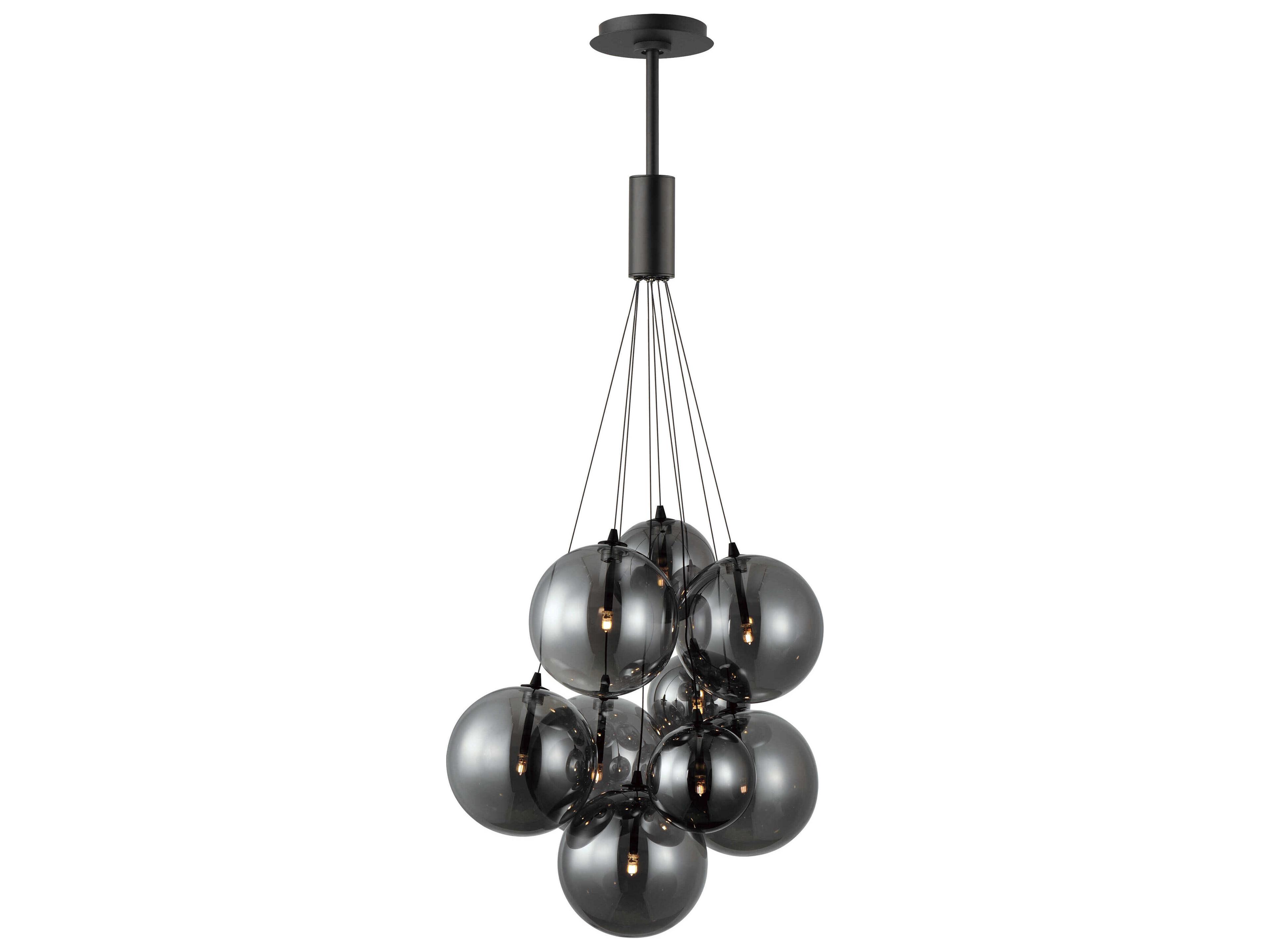 ET2 Burst 9-Light Black Glass LED Globe Pendant