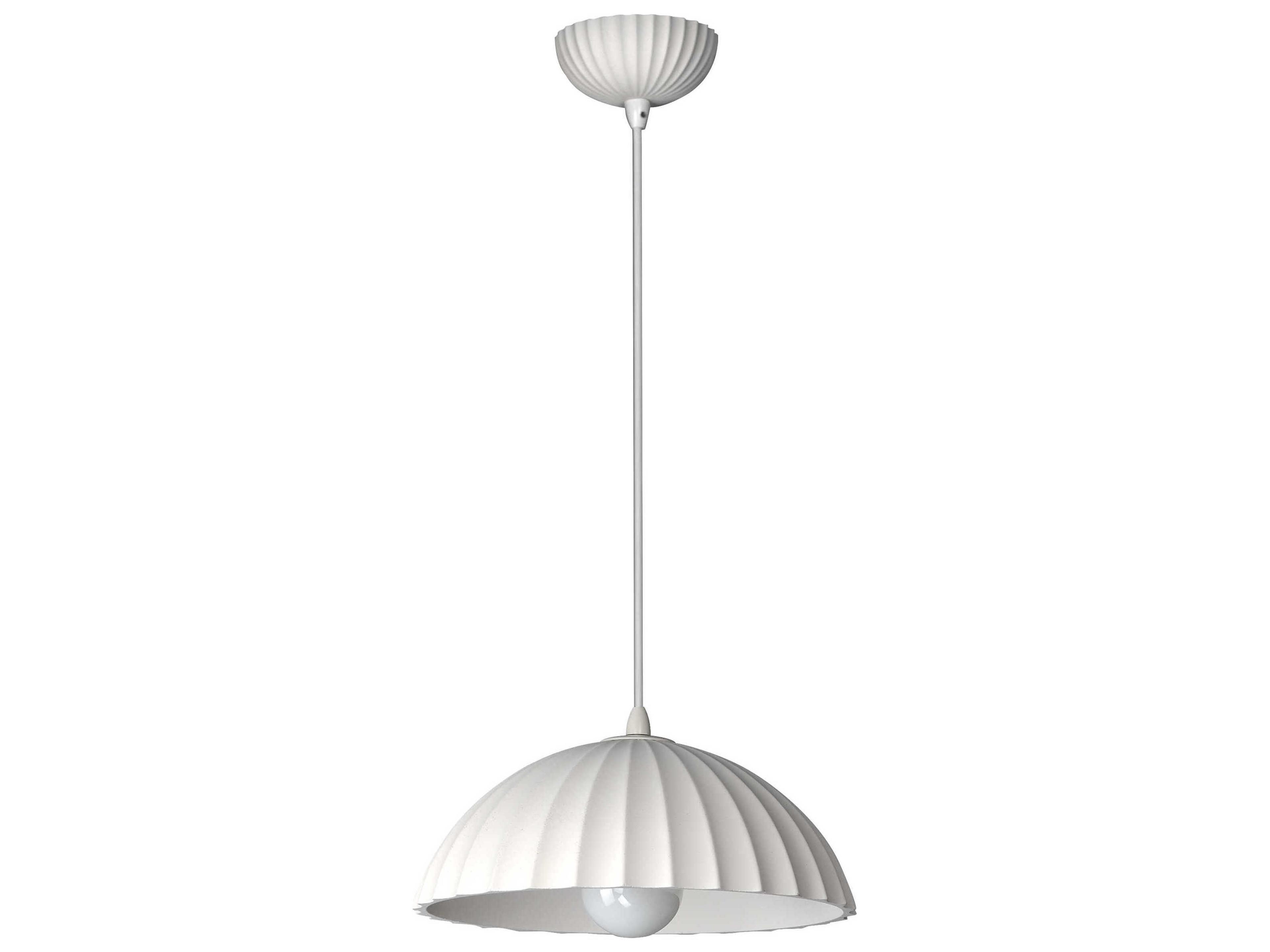 ET2 Basilica 1-Light Chaulk White Dome Pendant