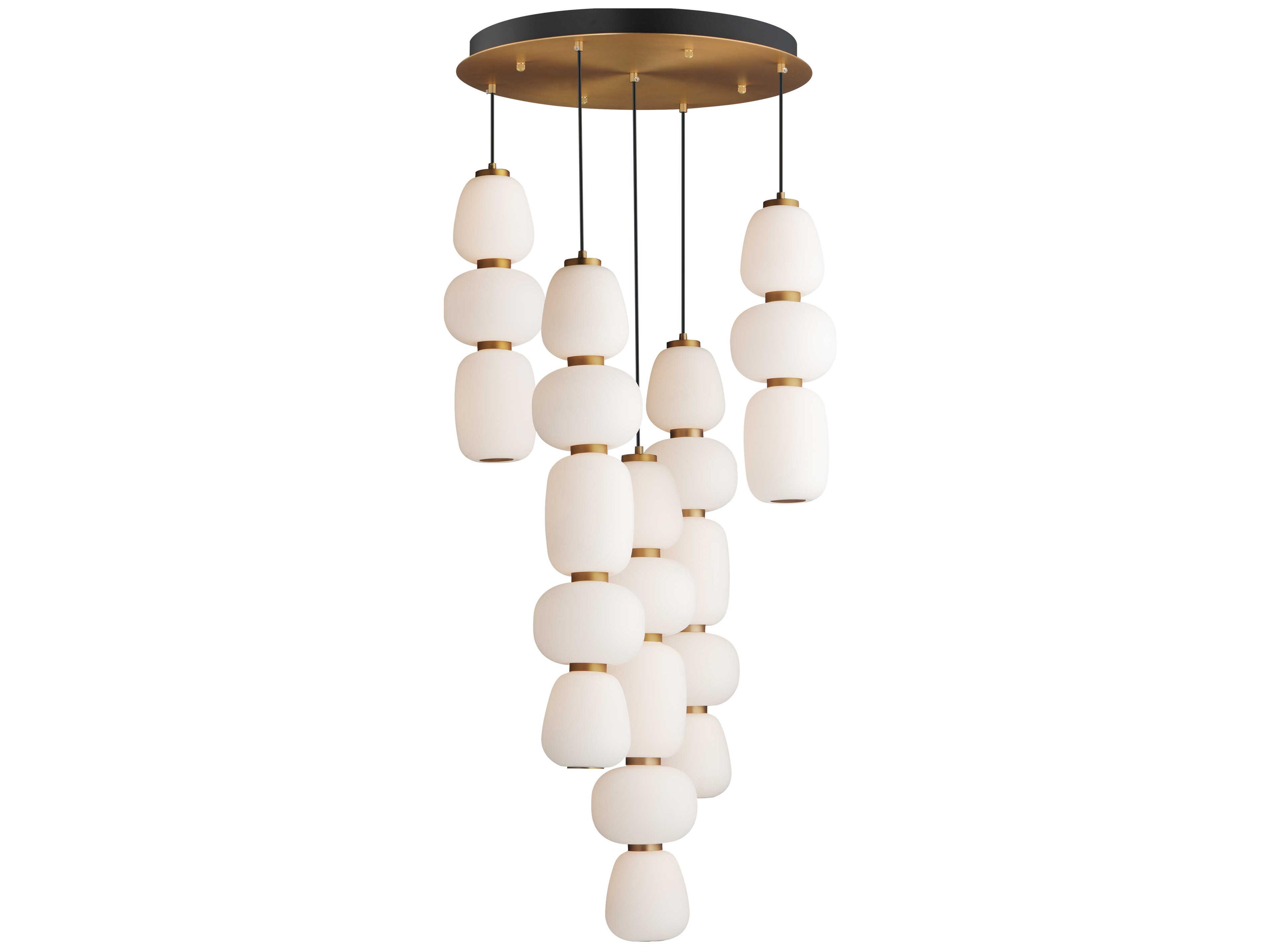 ET2 Soji 5-Light Black Gold Linear Pendant