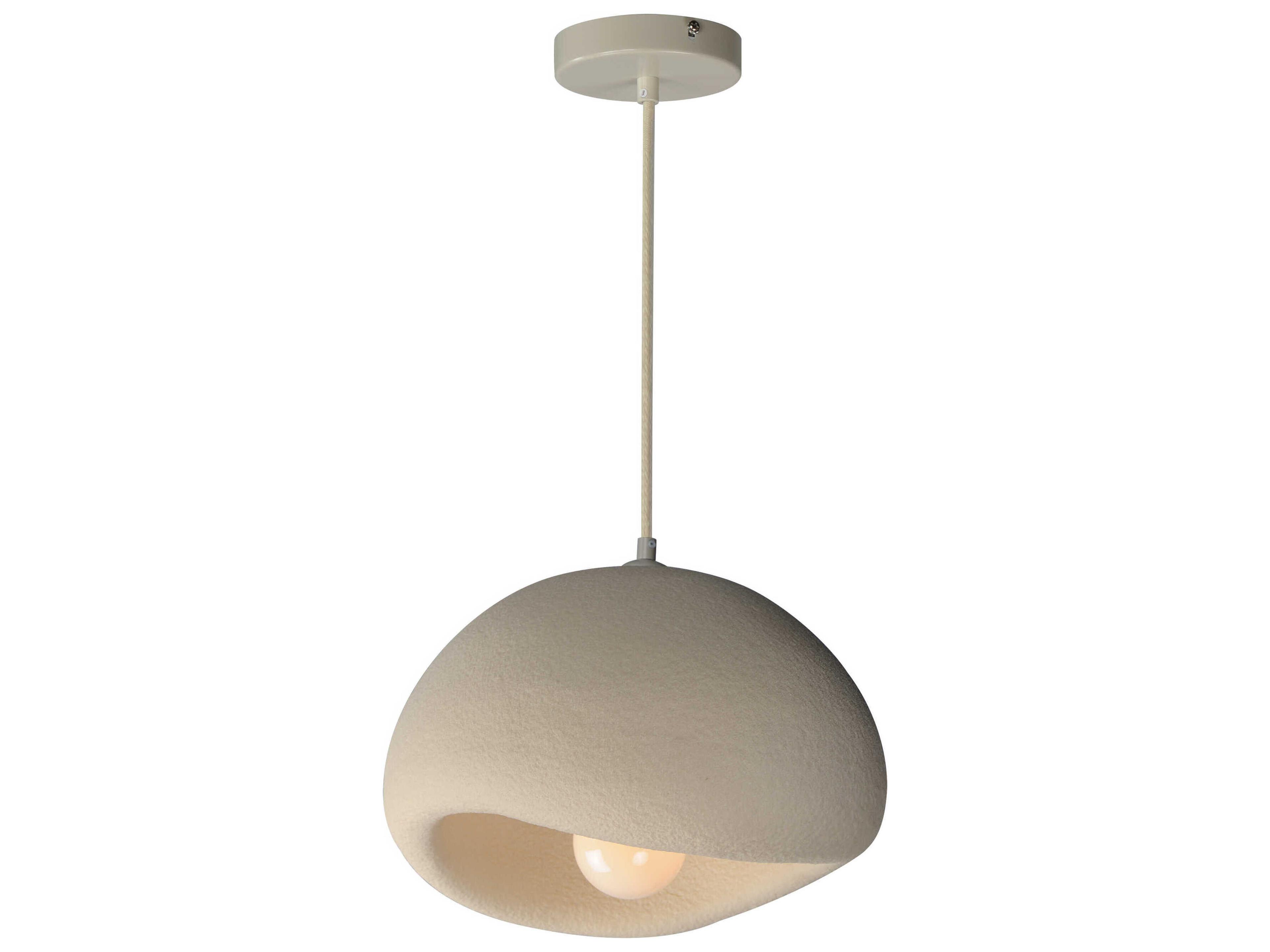 ET2 Moeraki 1-Light Oyster White Dome Mini Pendant