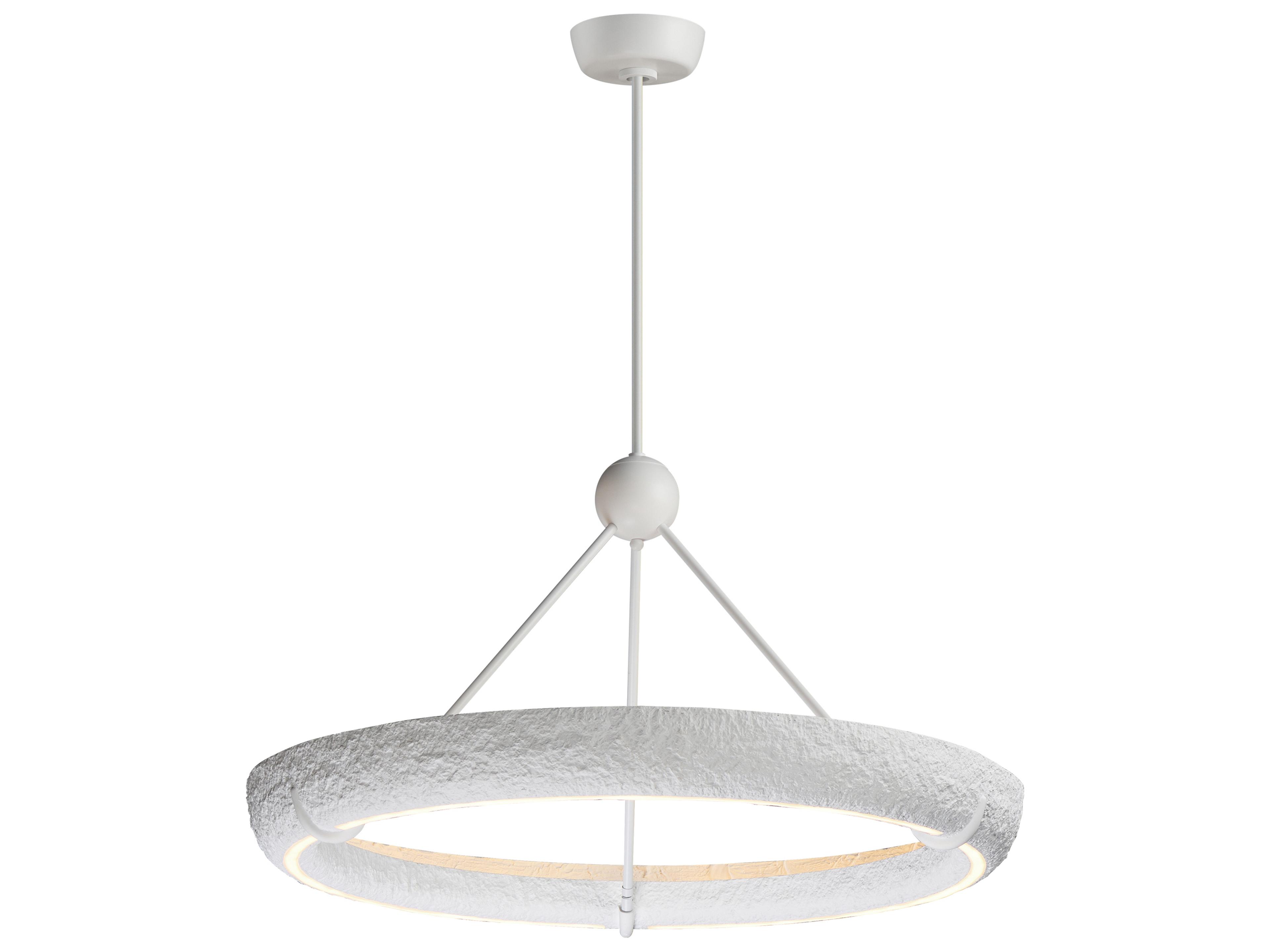 ET2 Geist 1-Light Textured White Round Pendant