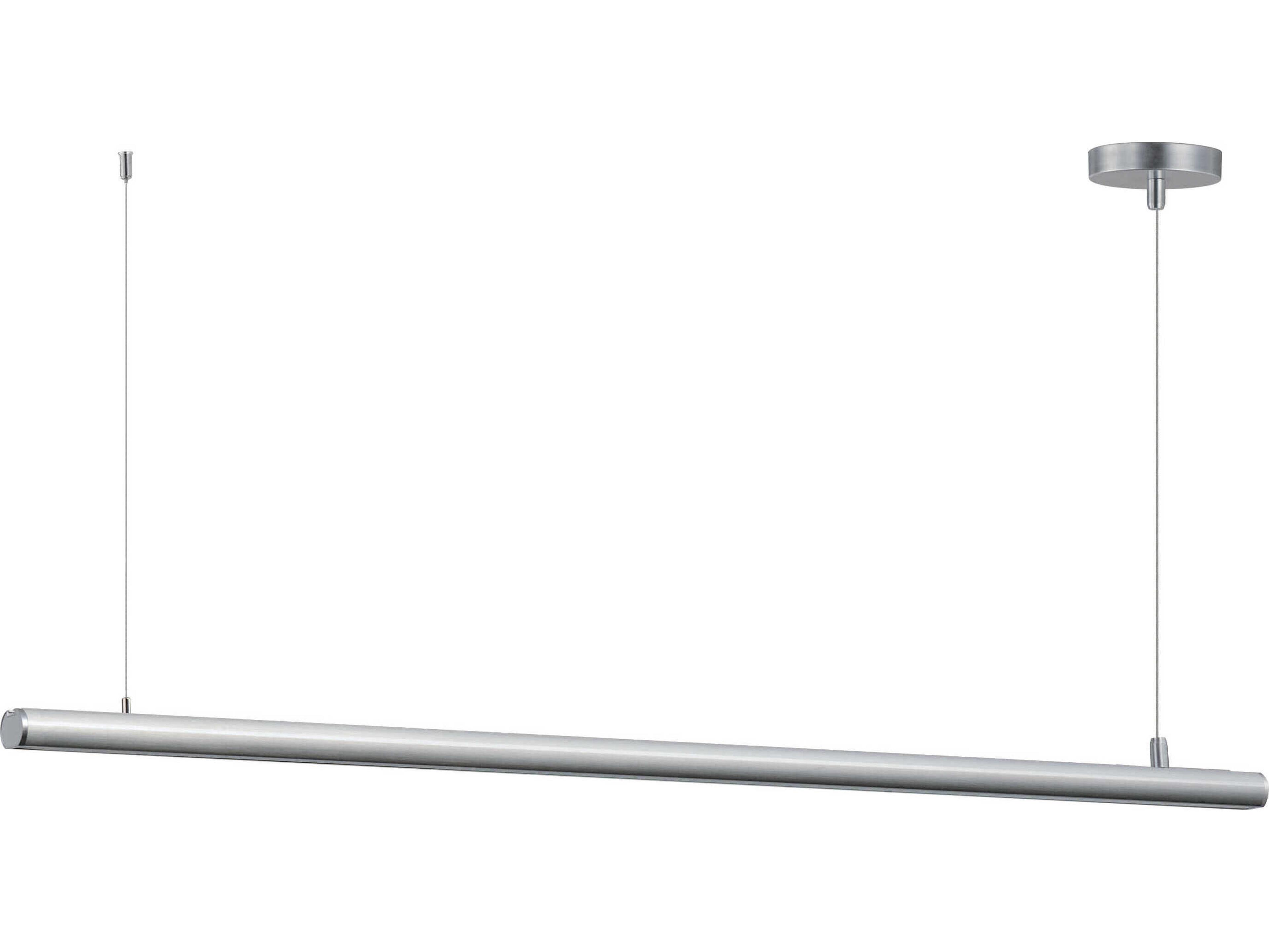 ET2 Continuum 1-Light Satin Aluminum Silver LED Linear Island Pendant