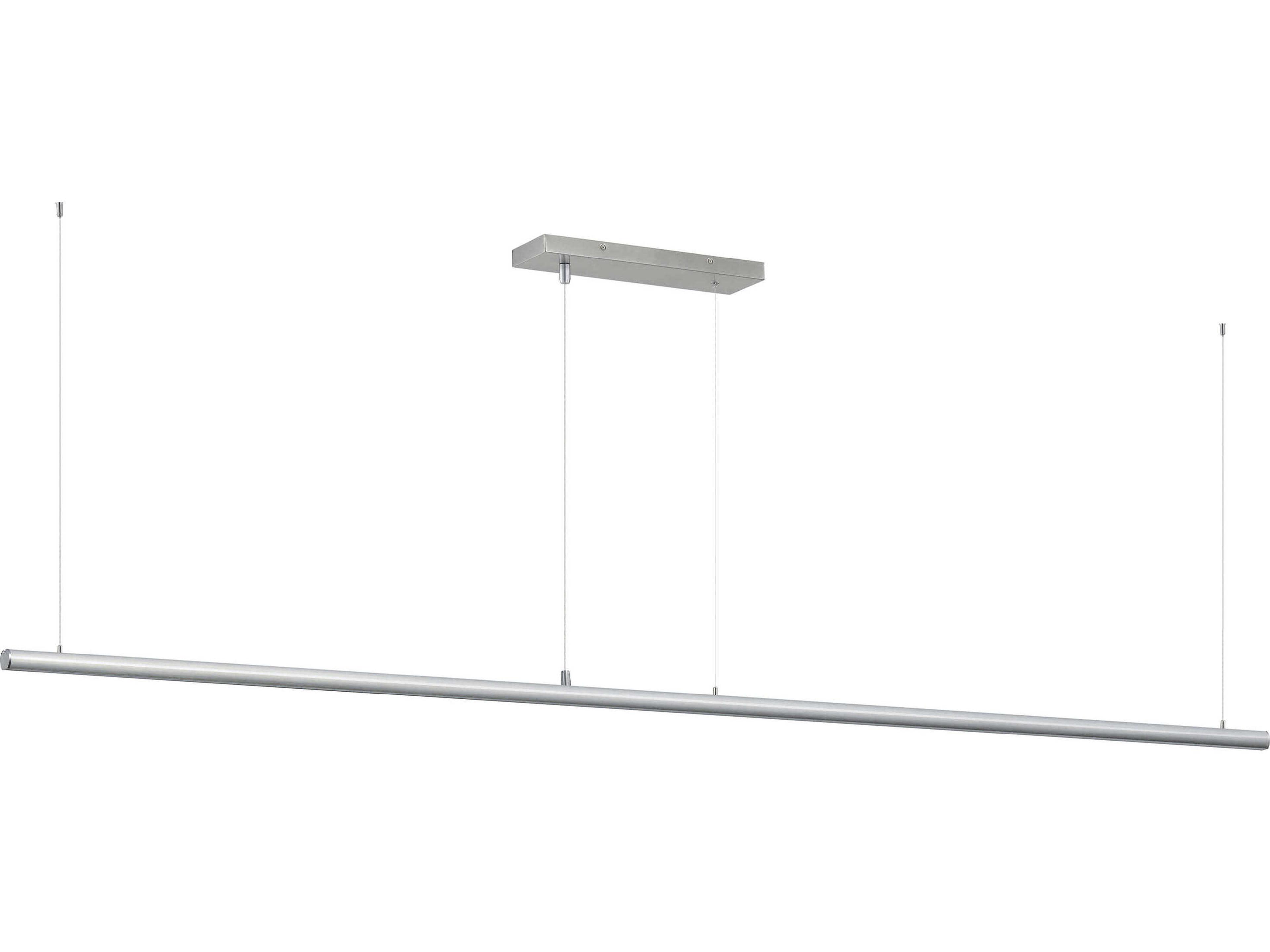 ET2 Continuum 1-Light Satin Aluminum Silver LED Linear Island Pendant