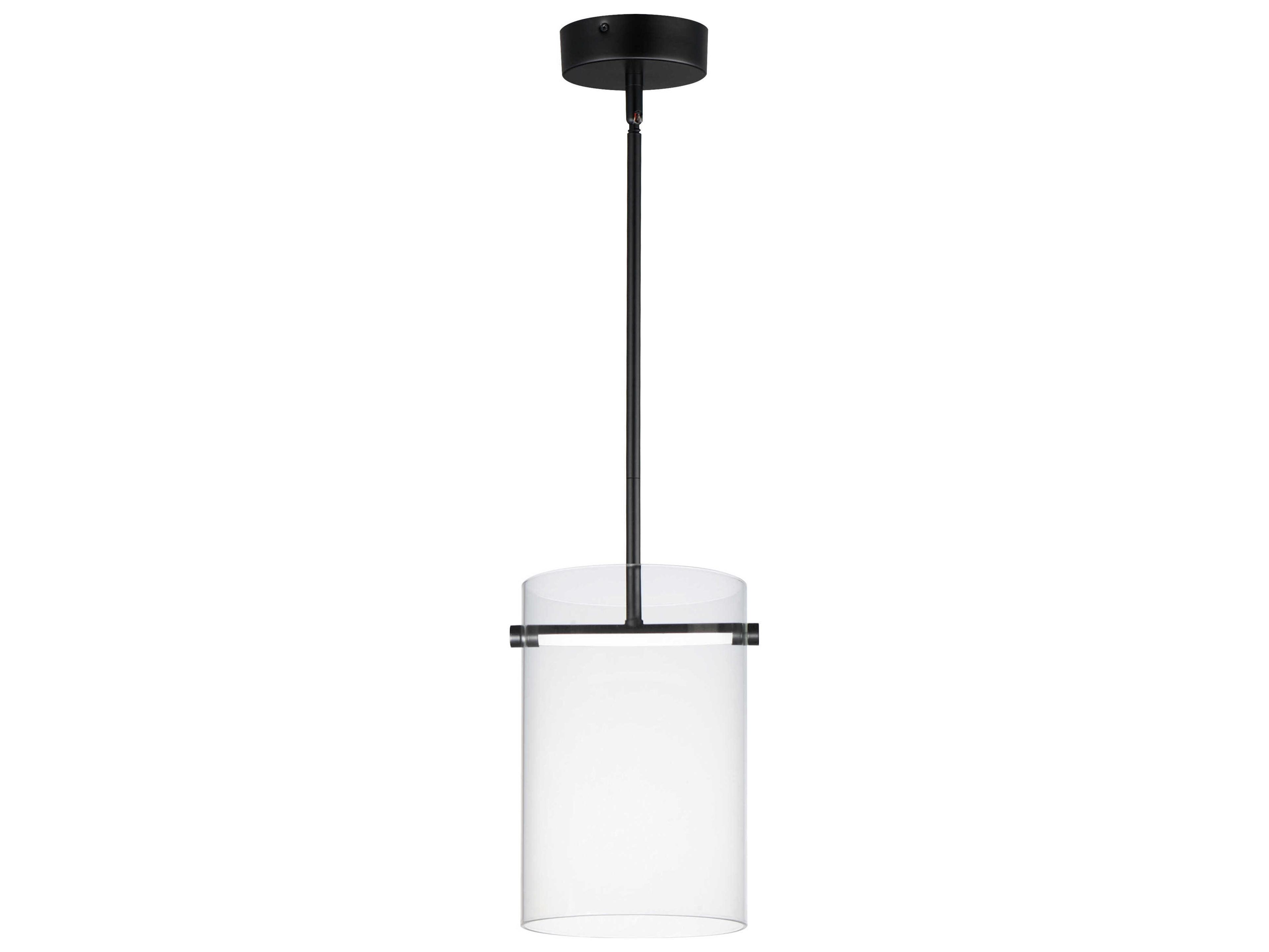 ET2 1-Light Black Cylinder Mini Pendant