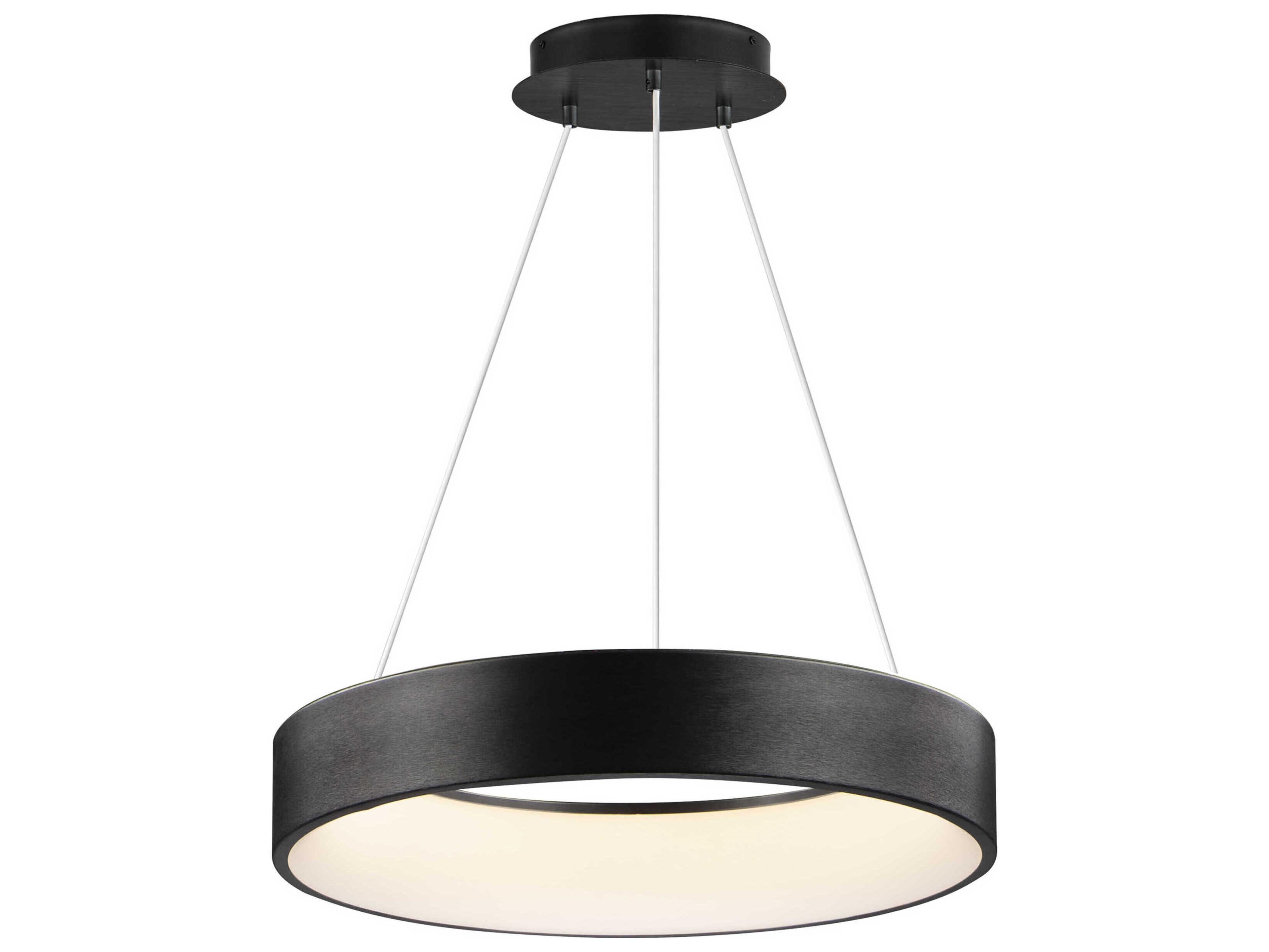 ET2 Iq 1-Light Brushed Black LED Round Pendant