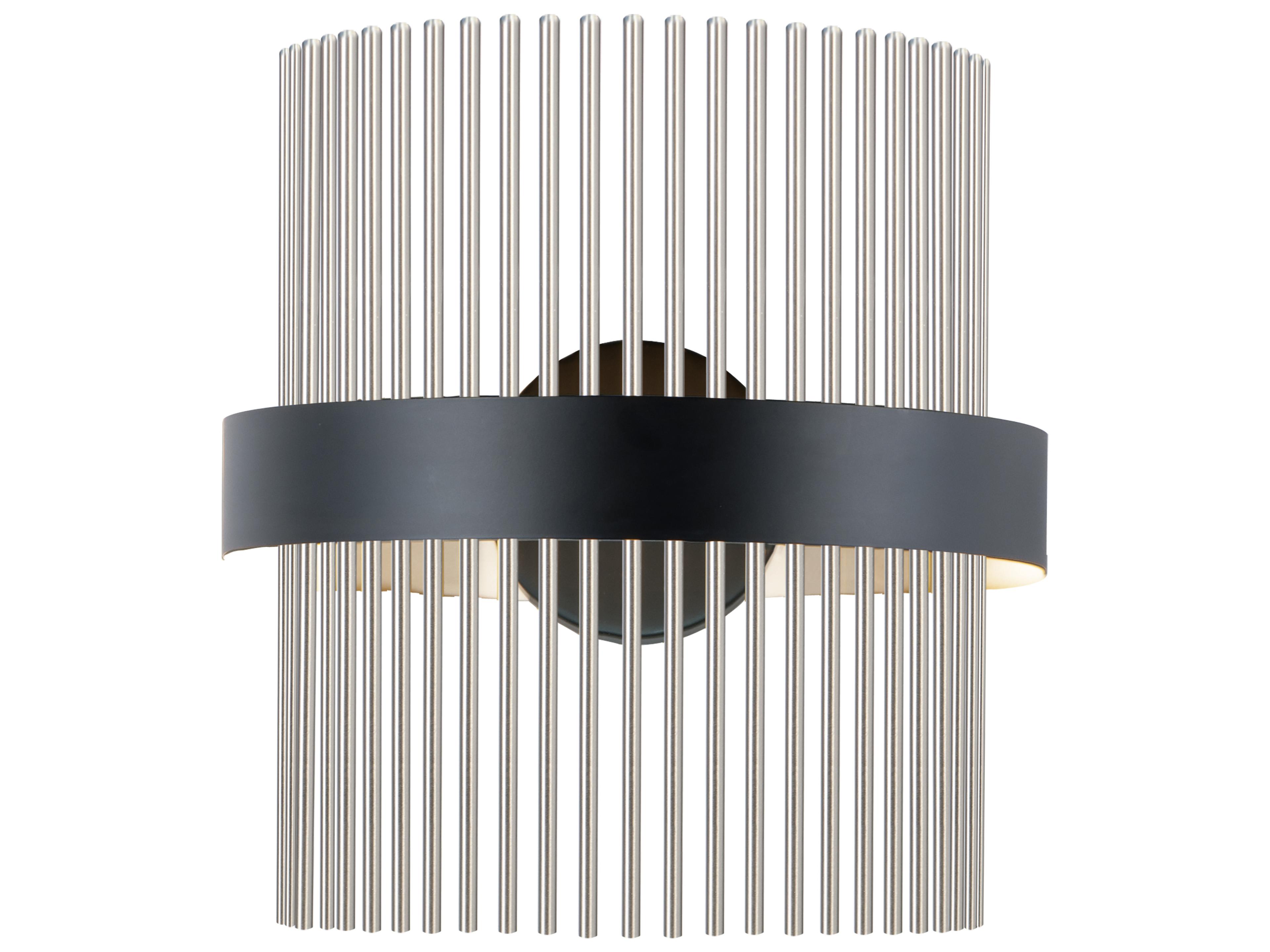 ET2 Chimes 2-Light Black Satin Nickel Wall Sconce