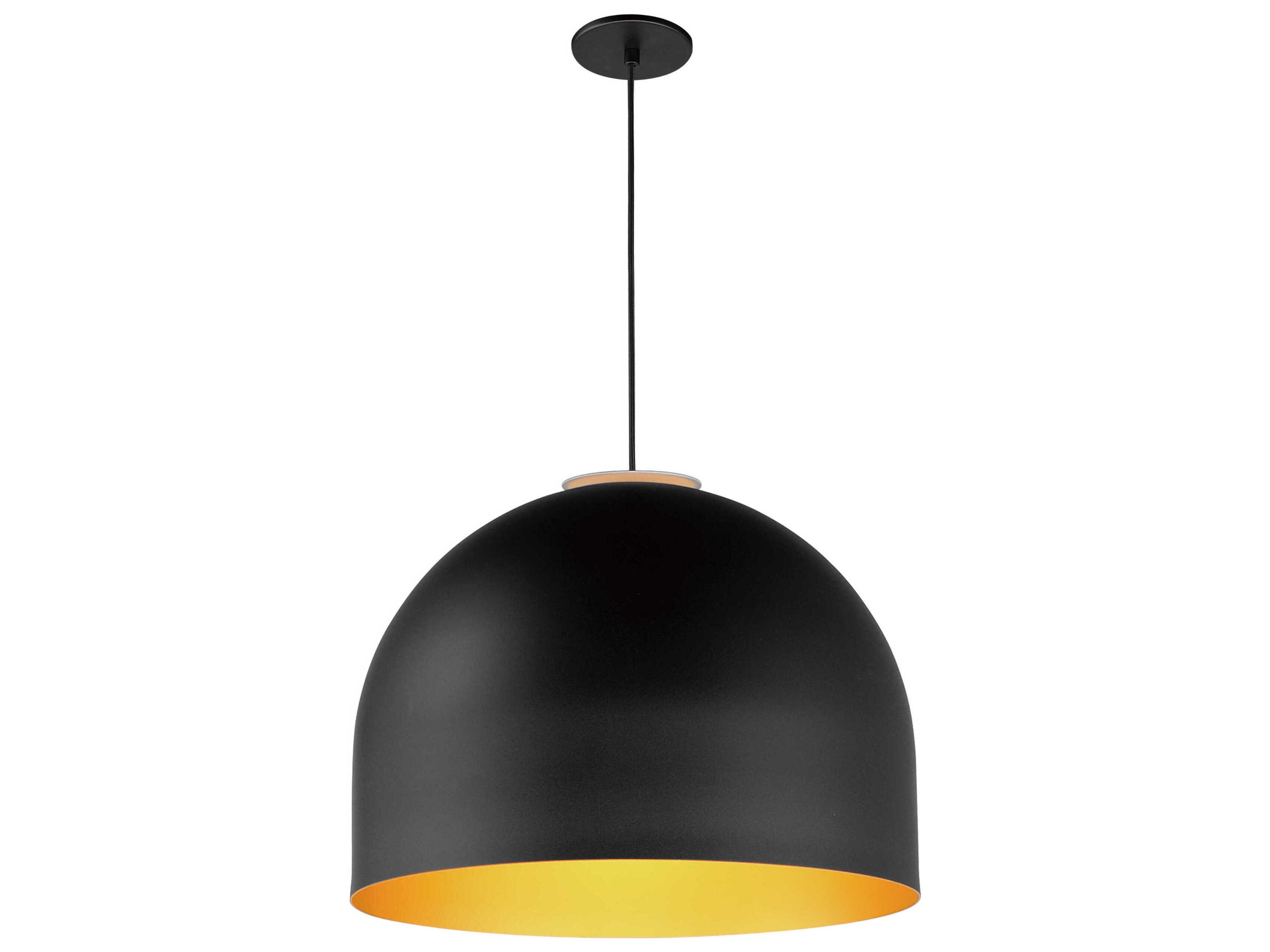 ET2 Foster 1-Light Black Gold Dome Pendant