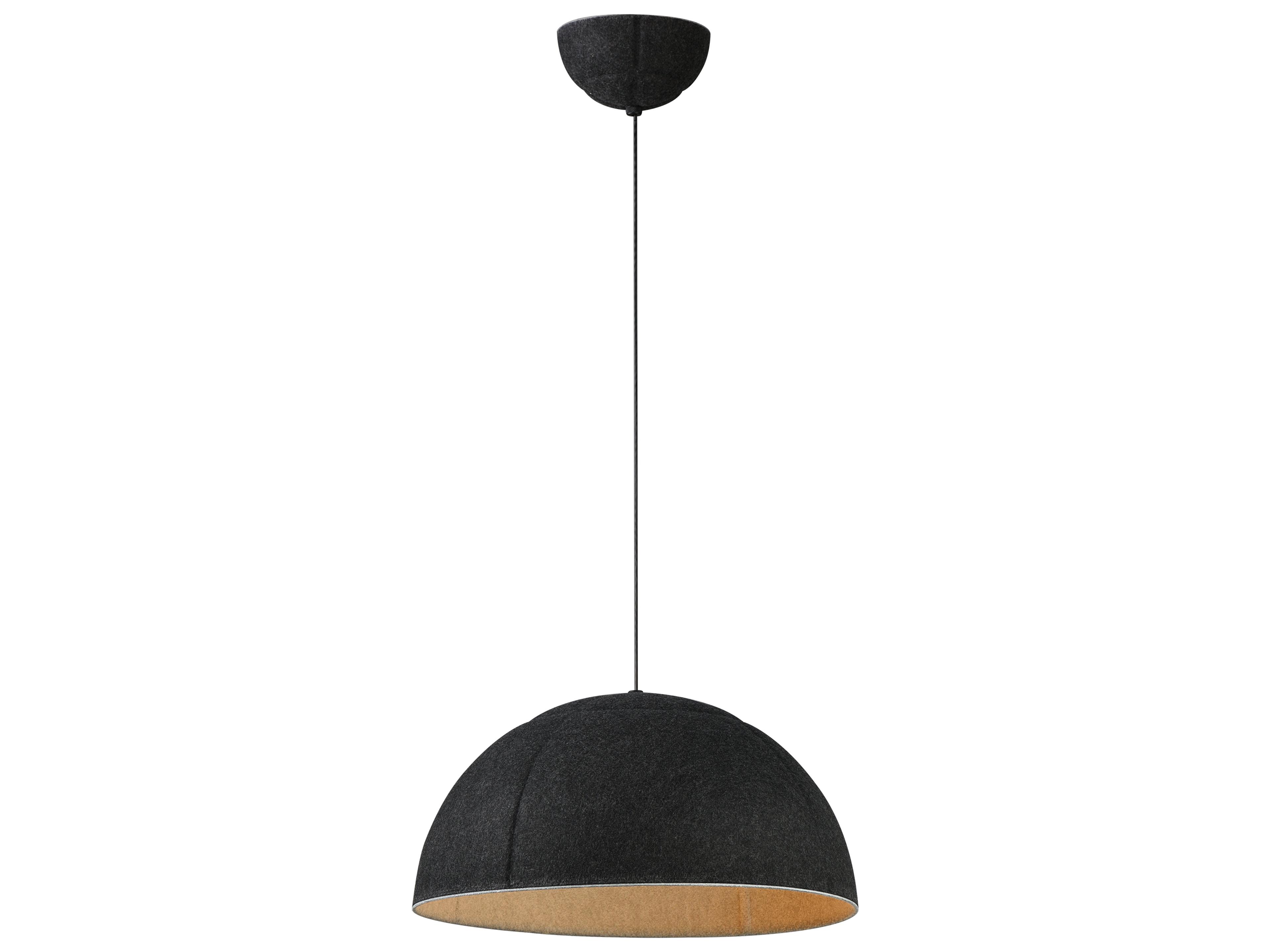 ET2 Wimbledon 1-Light Dark Gray Black Dome Pendant