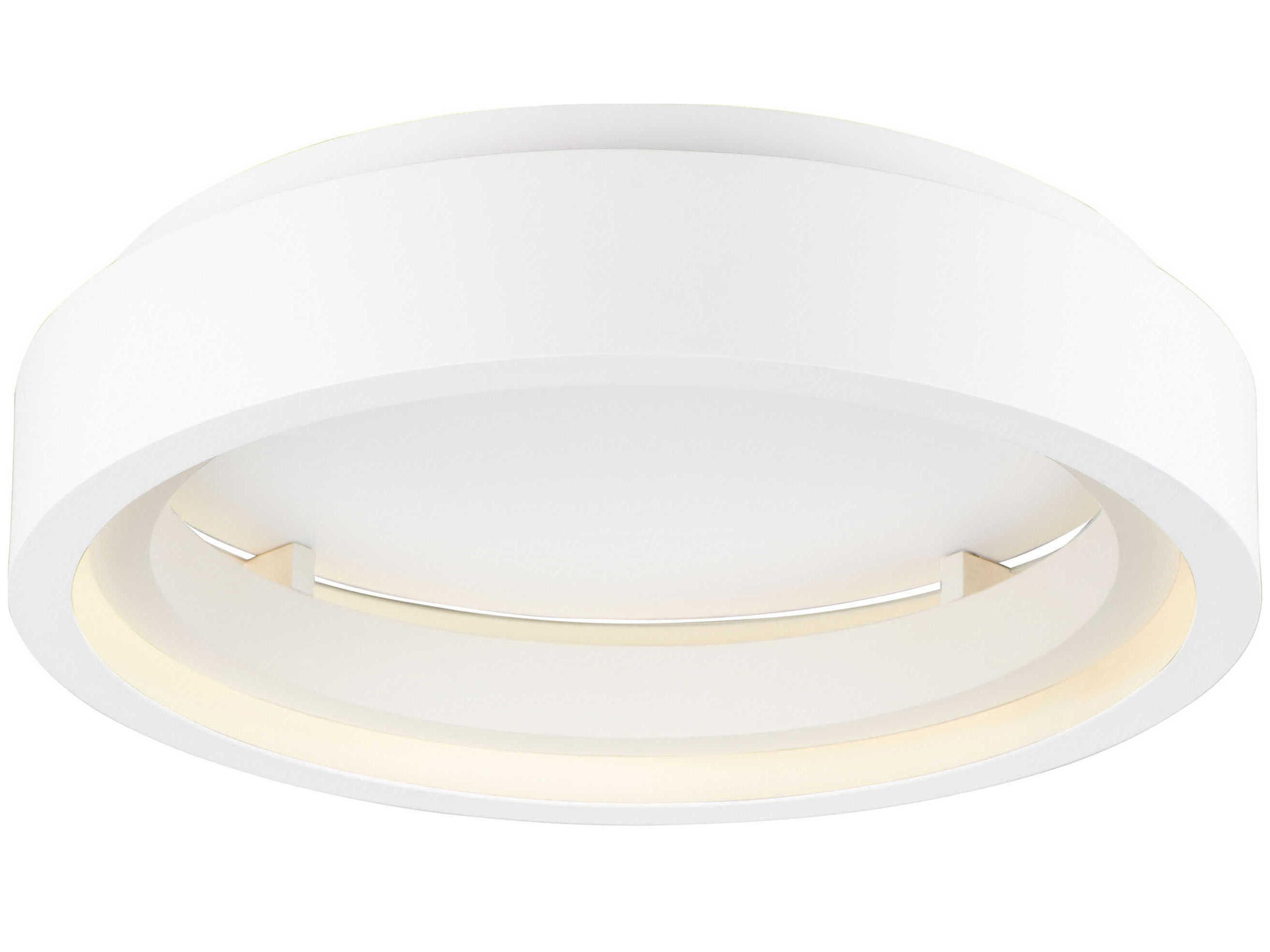 ET2 I-corona 1-Light Matte White LED Round Flush Mount