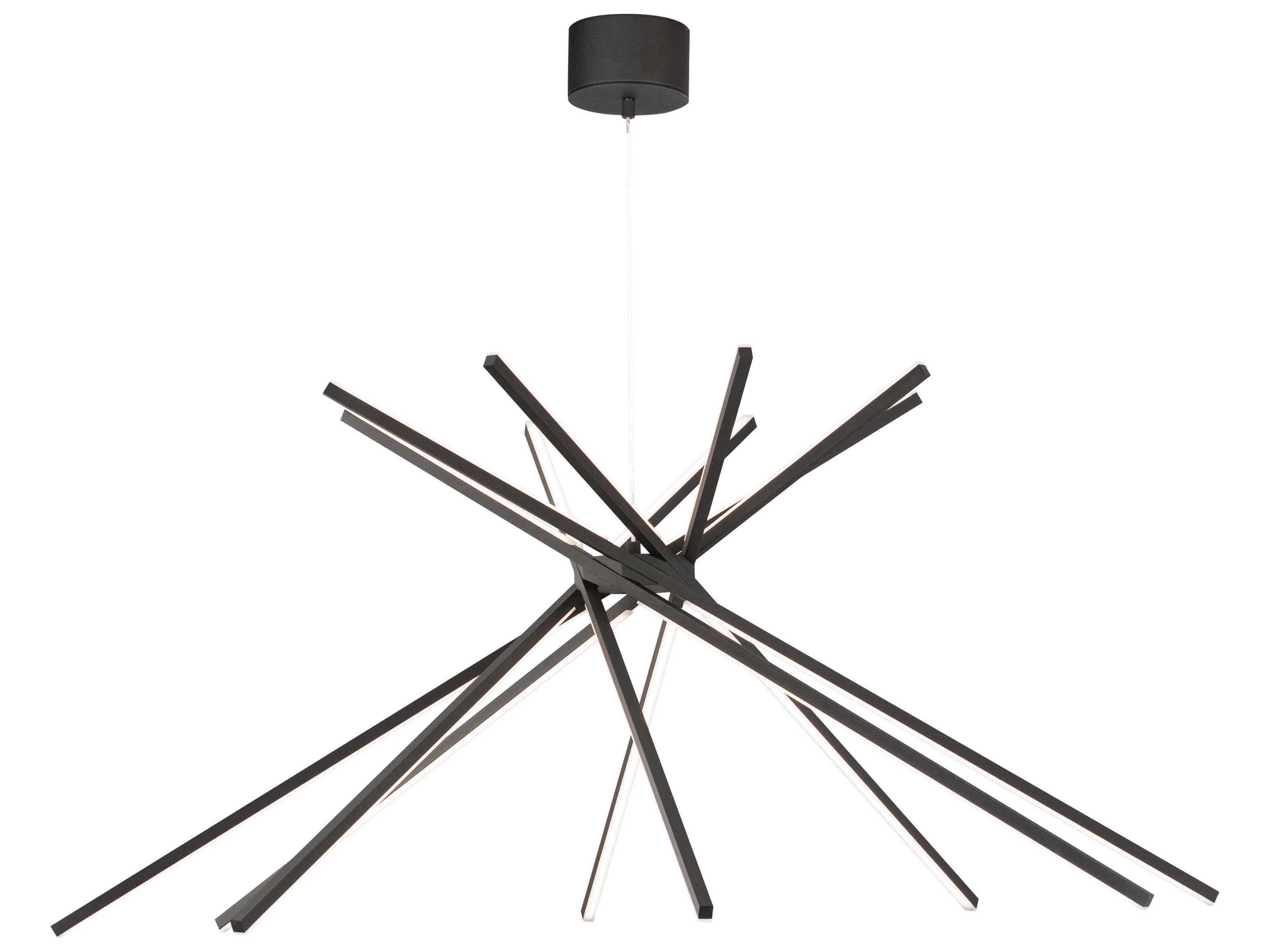 ET2 Alumilux Aster 8-Light Black LED Linear Pendant