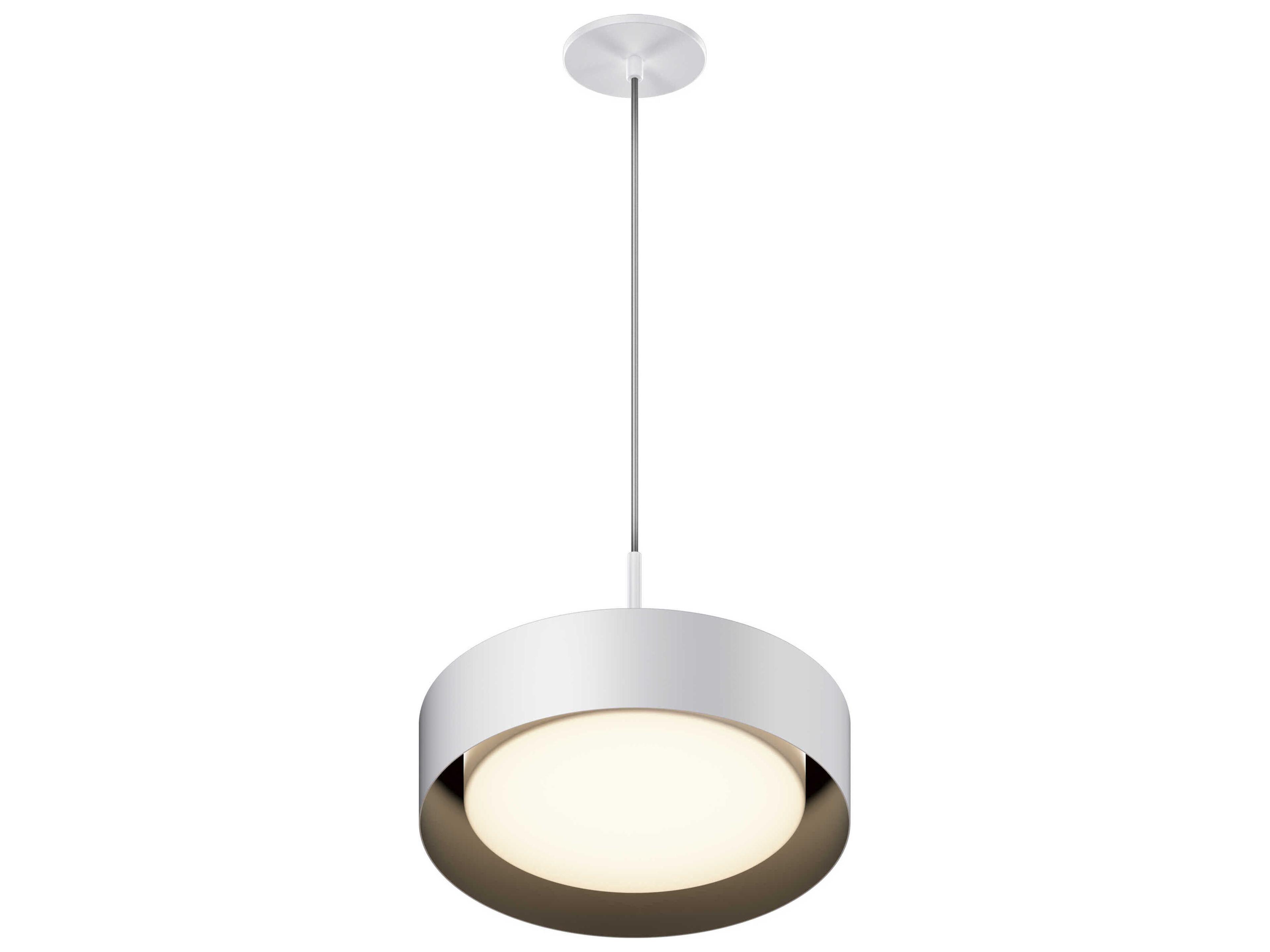 ET2 Echo 1-Light White Black LED Drum Pendant