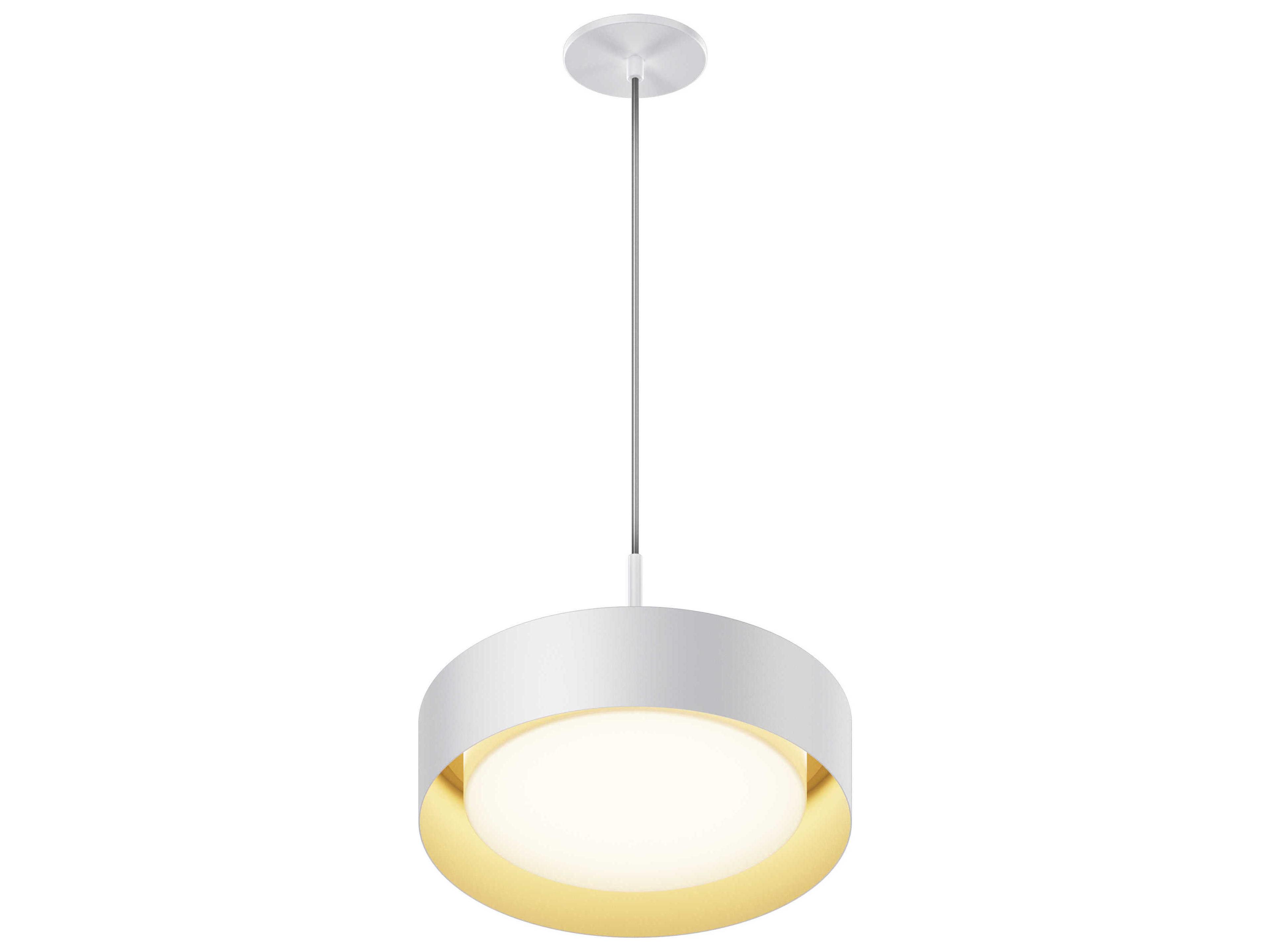 ET2 Echo 1-Light White Gold LED Drum Pendant
