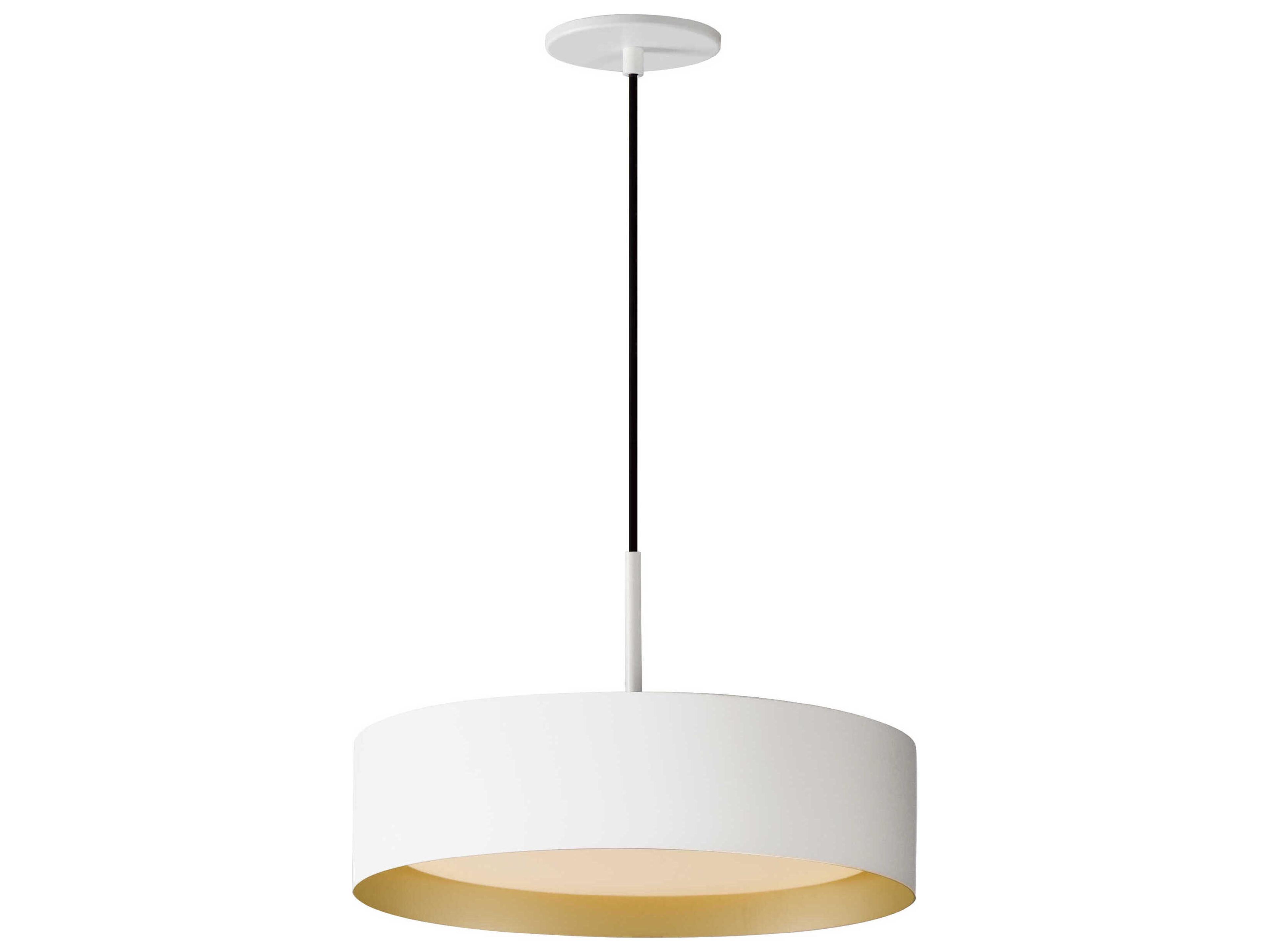 ET2 Echo 1-Light White Gold LED Drum Pendant