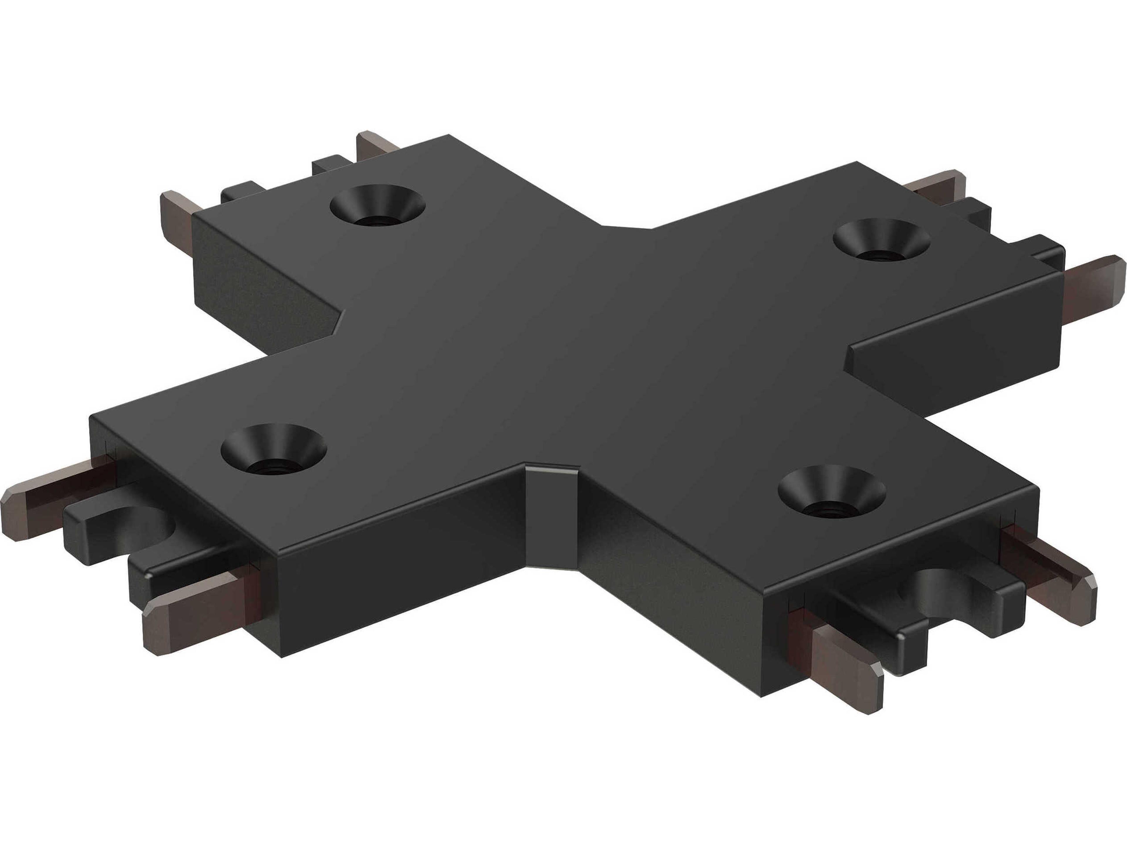 Continuum Track Black 4-Way X Connector