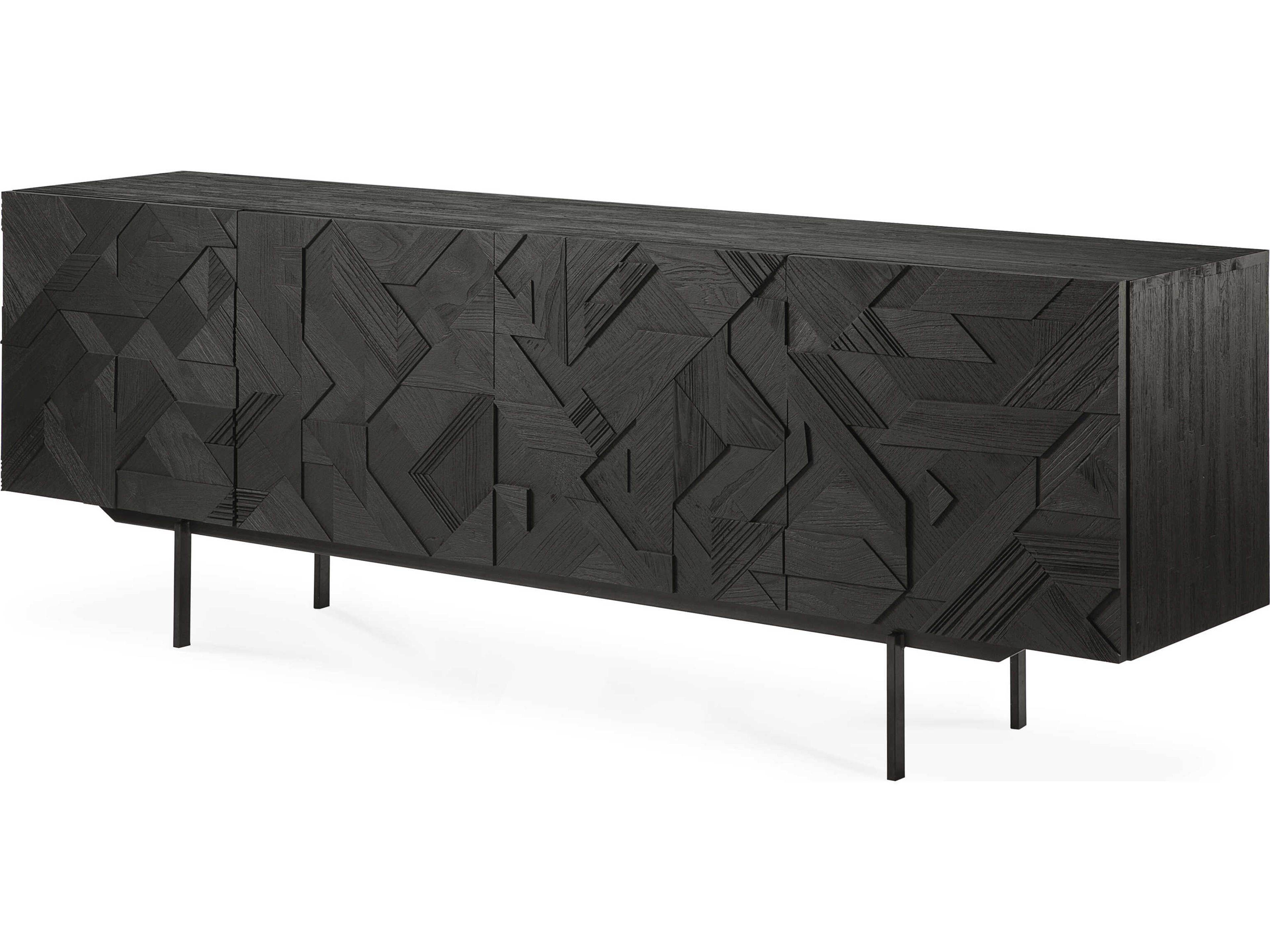 Ethnicraft Graphic Teak Black Sideboard