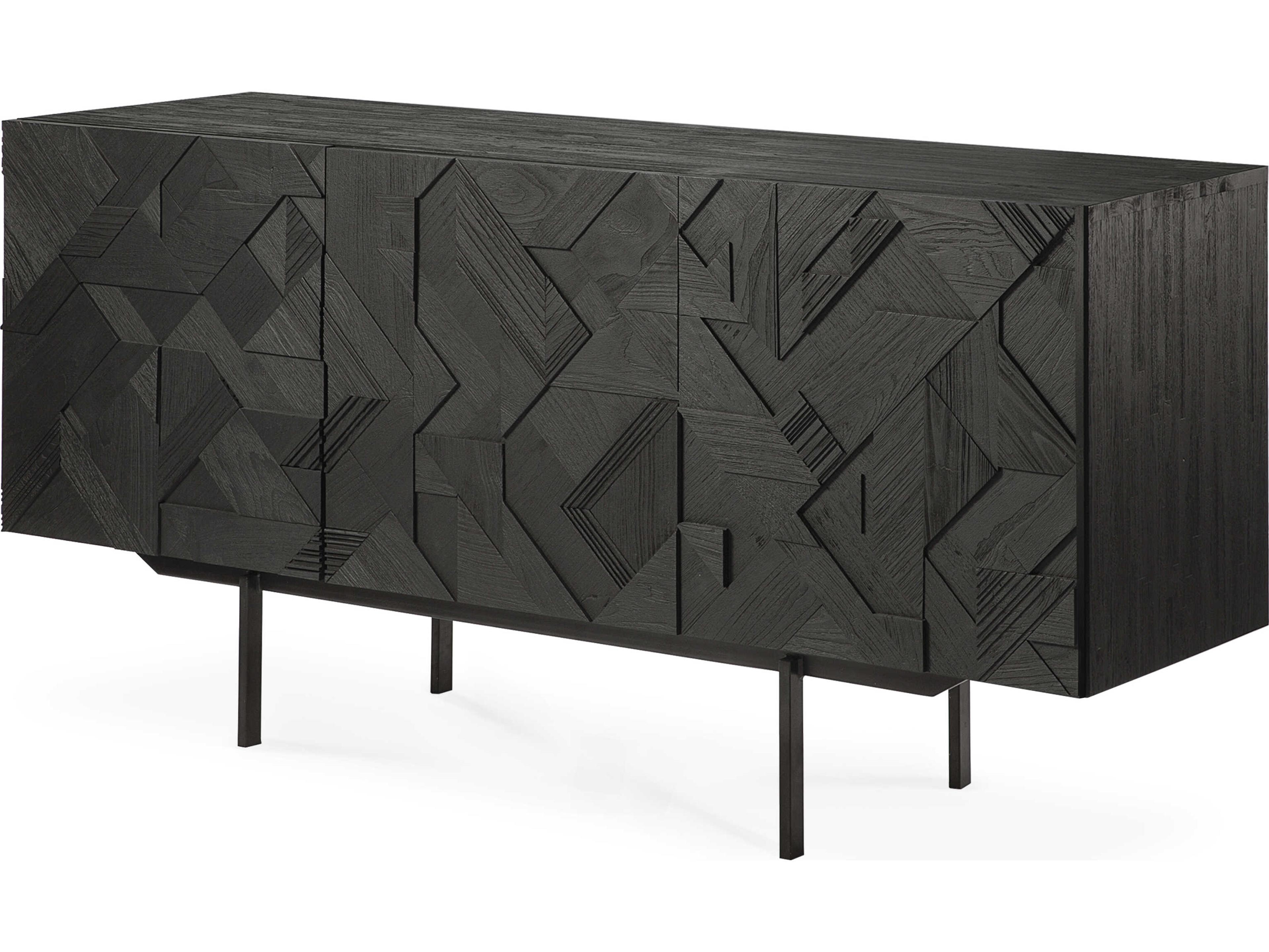 Ethnicraft Graphic Teak Black Sideboard