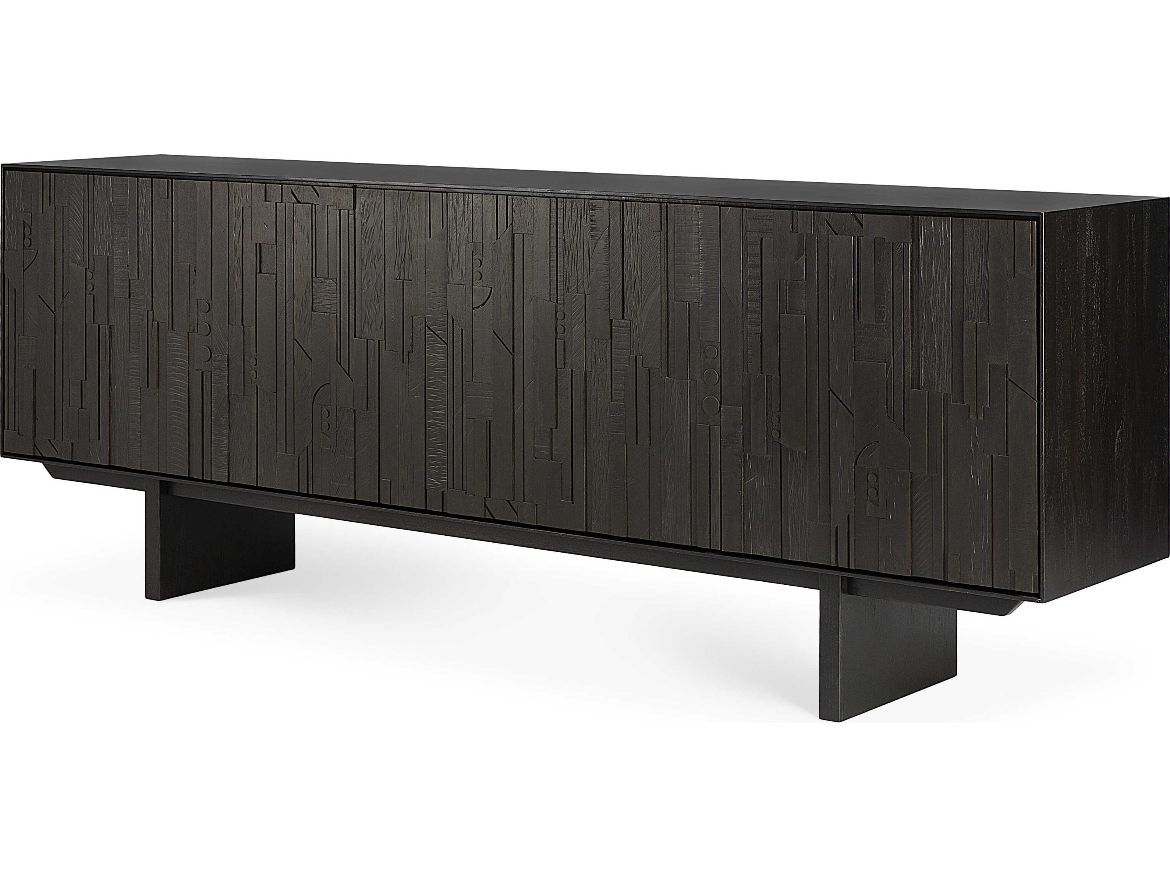 Ethnicraft Mosaic Teak Black Sideboard