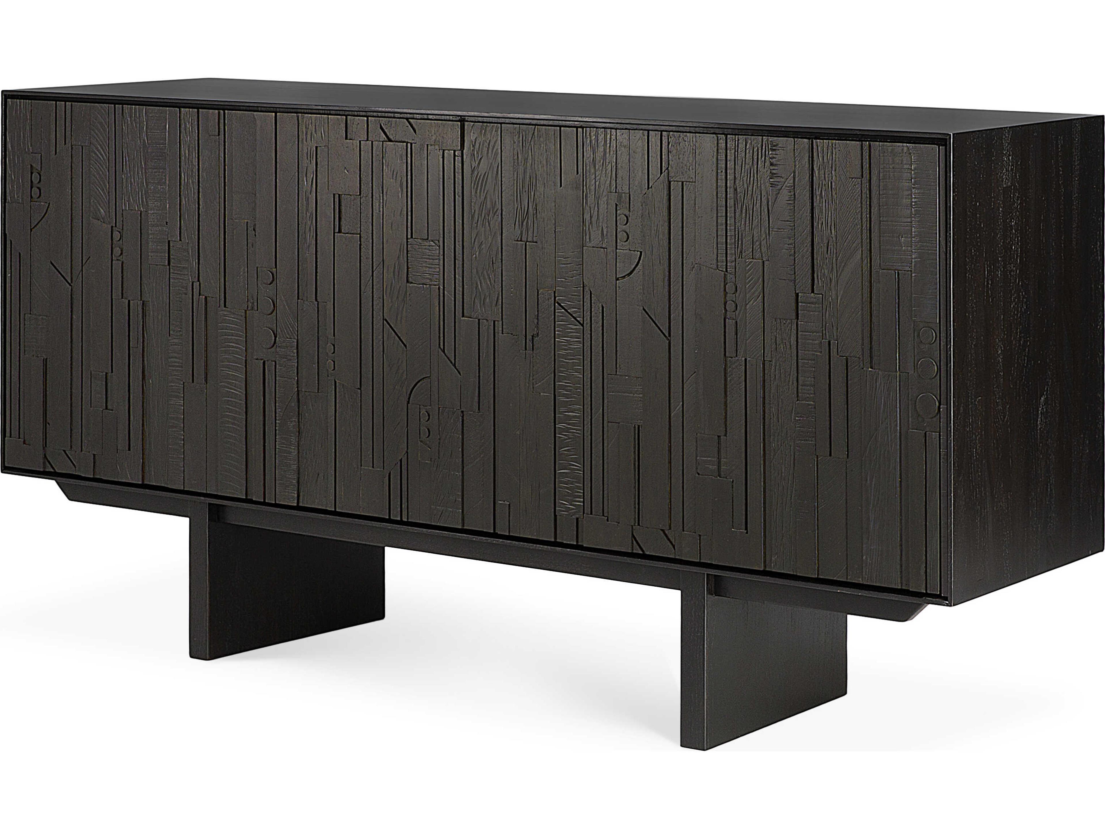 Ethnicraft Mosaic Teak Black Sideboard