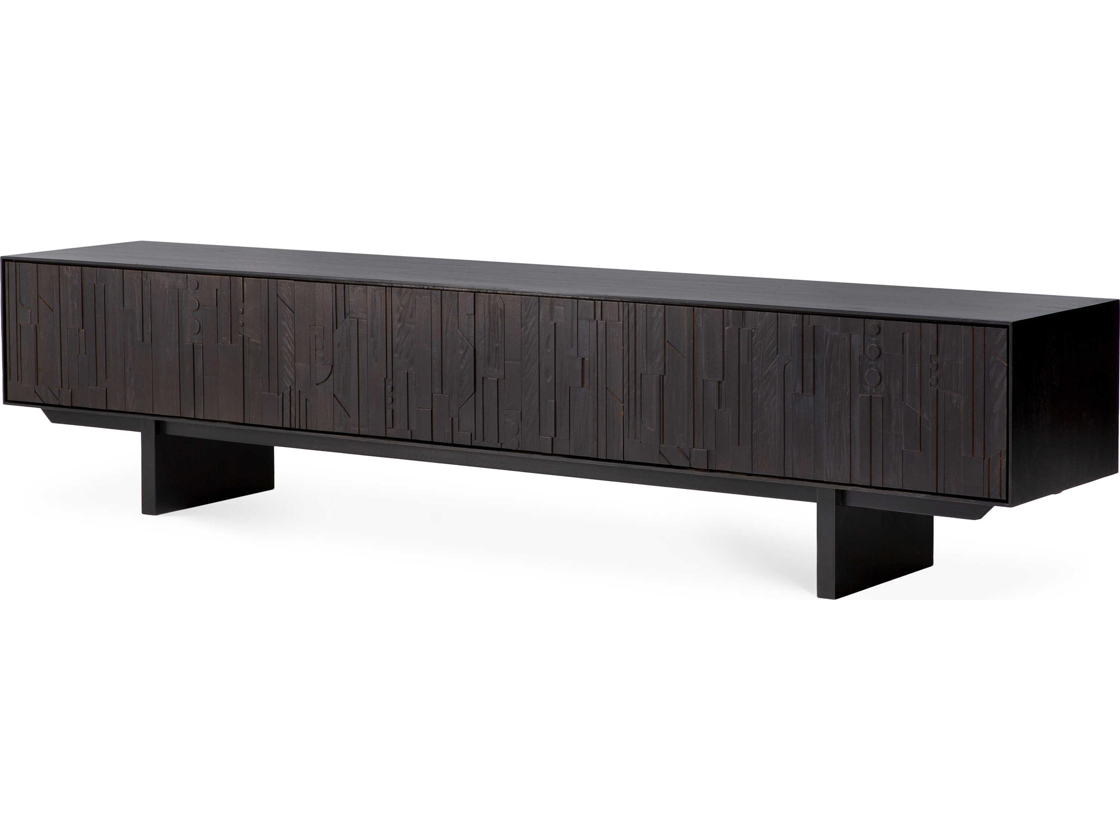 Ethnicraft Mosaic Teak Black Tv Cupboard