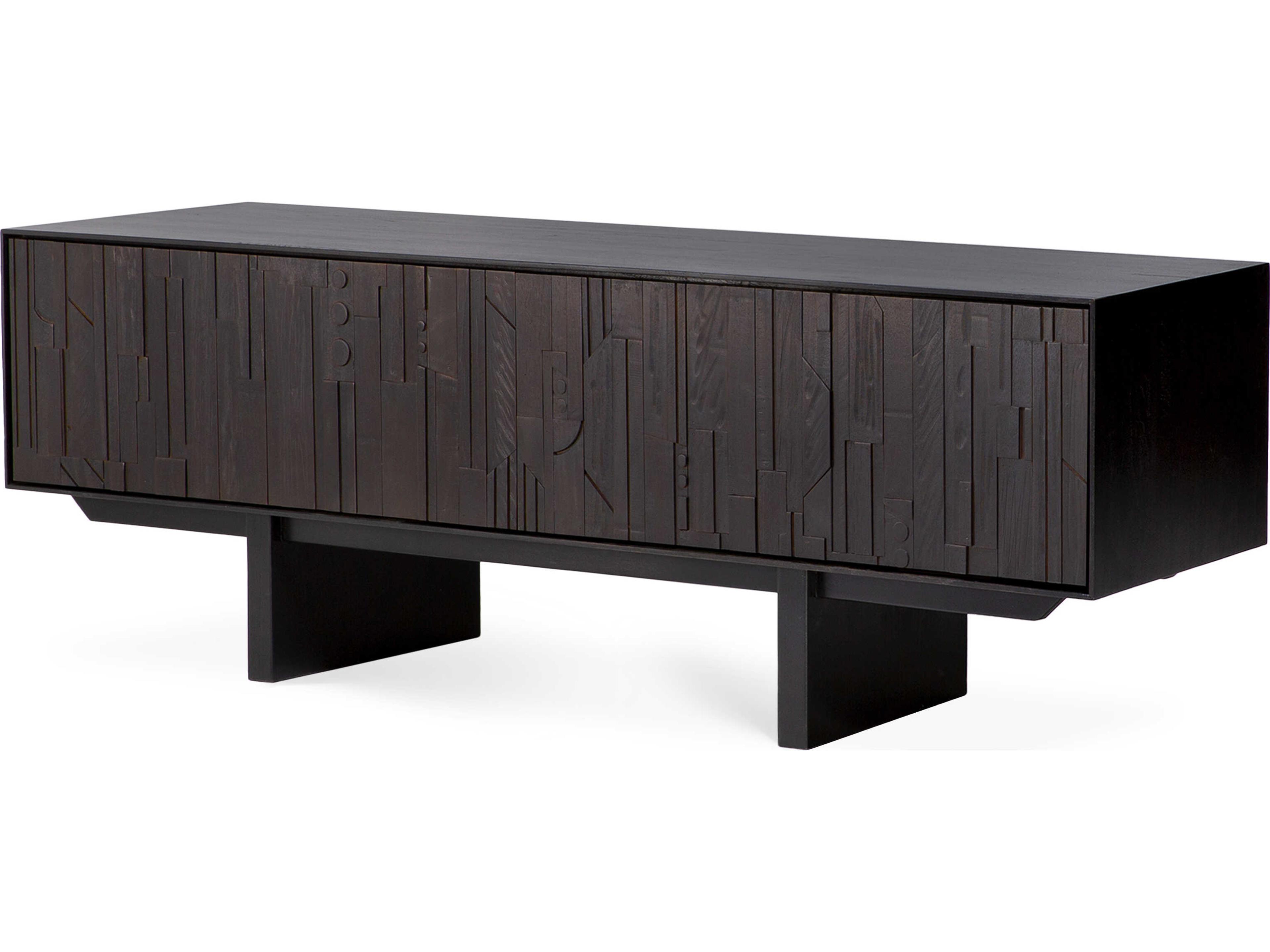 Ethnicraft Mosaic Teak Black Tv Cupboard