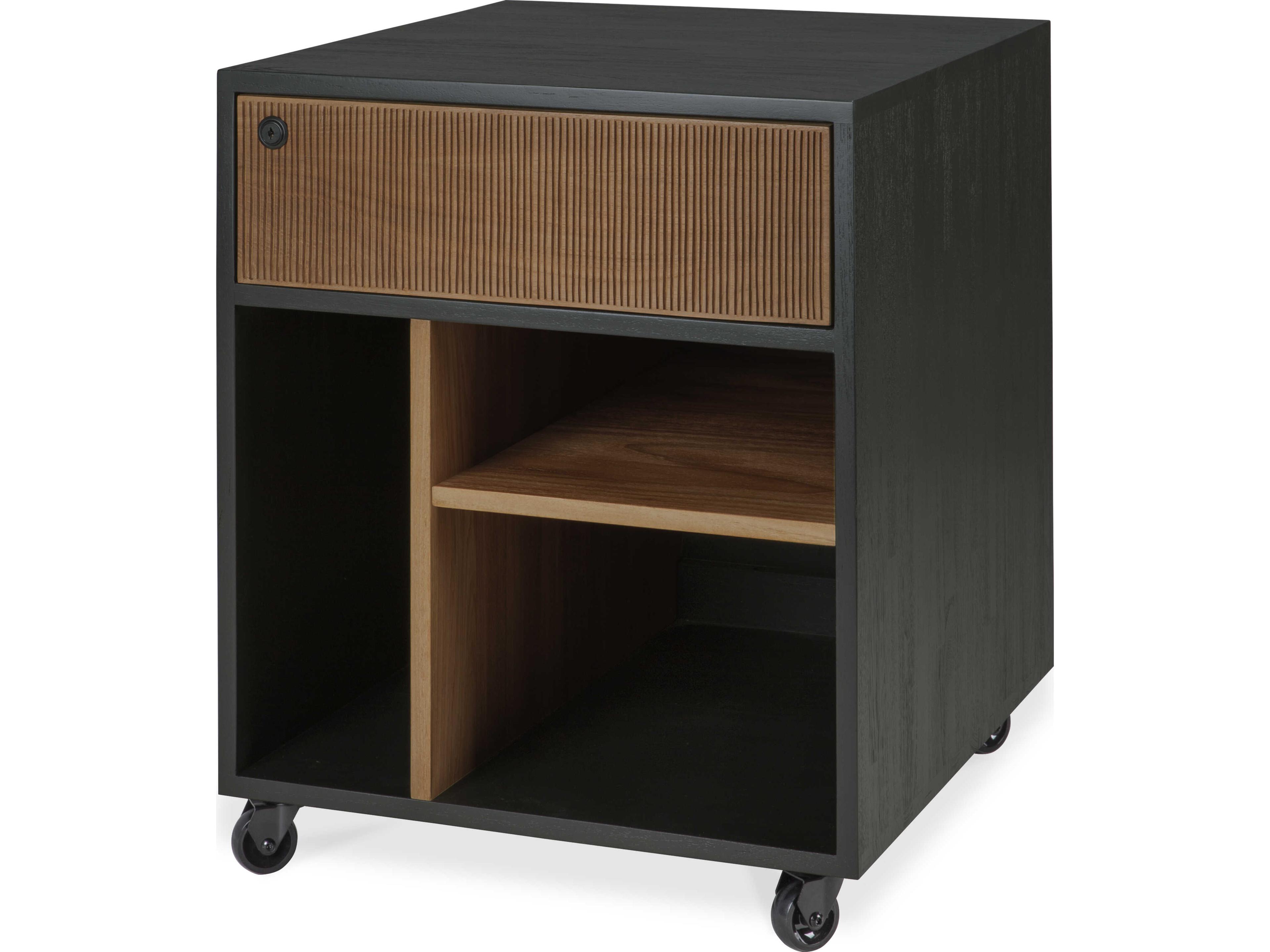 Ethnicraft Oscar Teak Black Drawer Unit