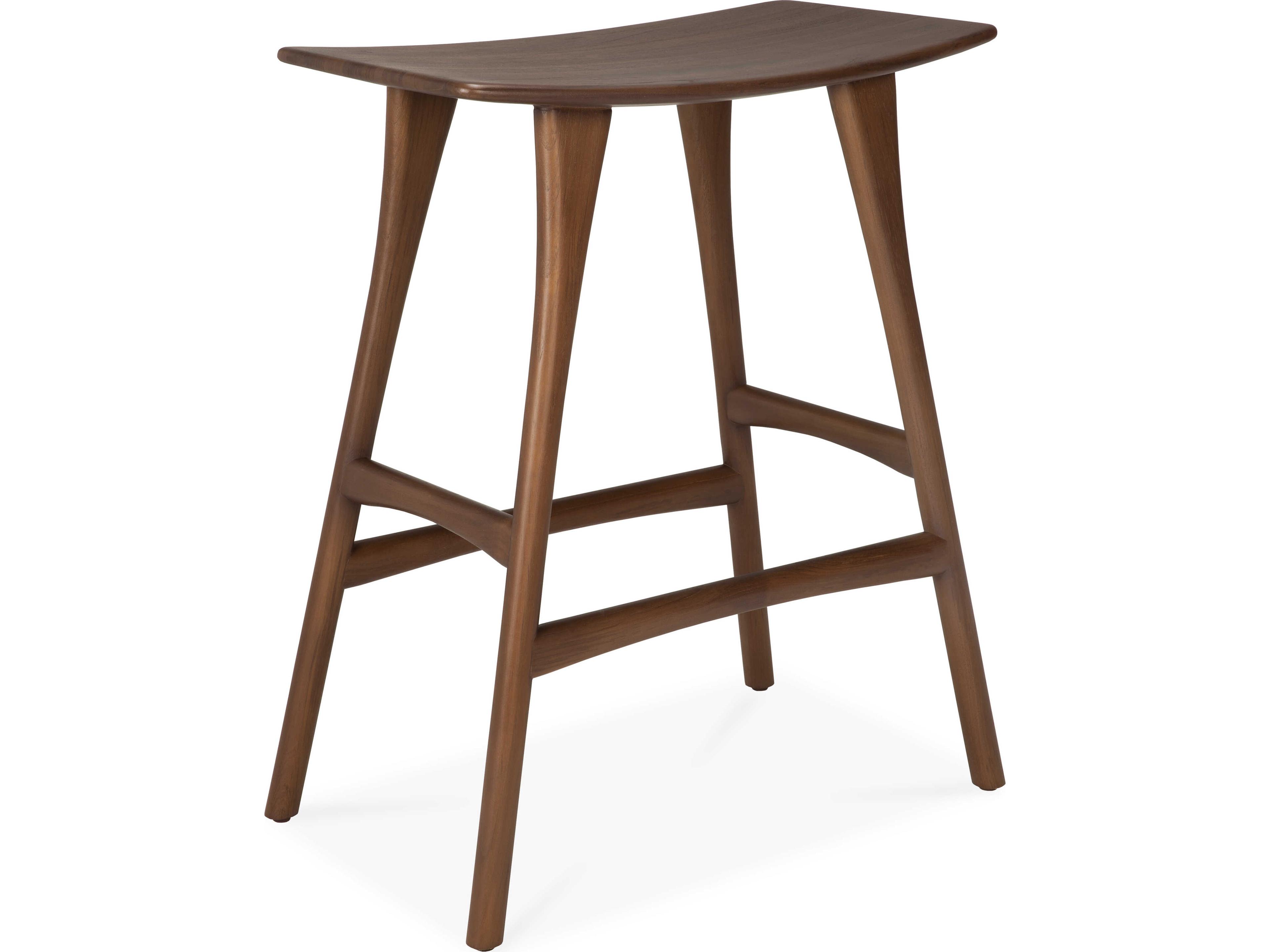 Ethnicraft Osso Teak Brown Counter Stool