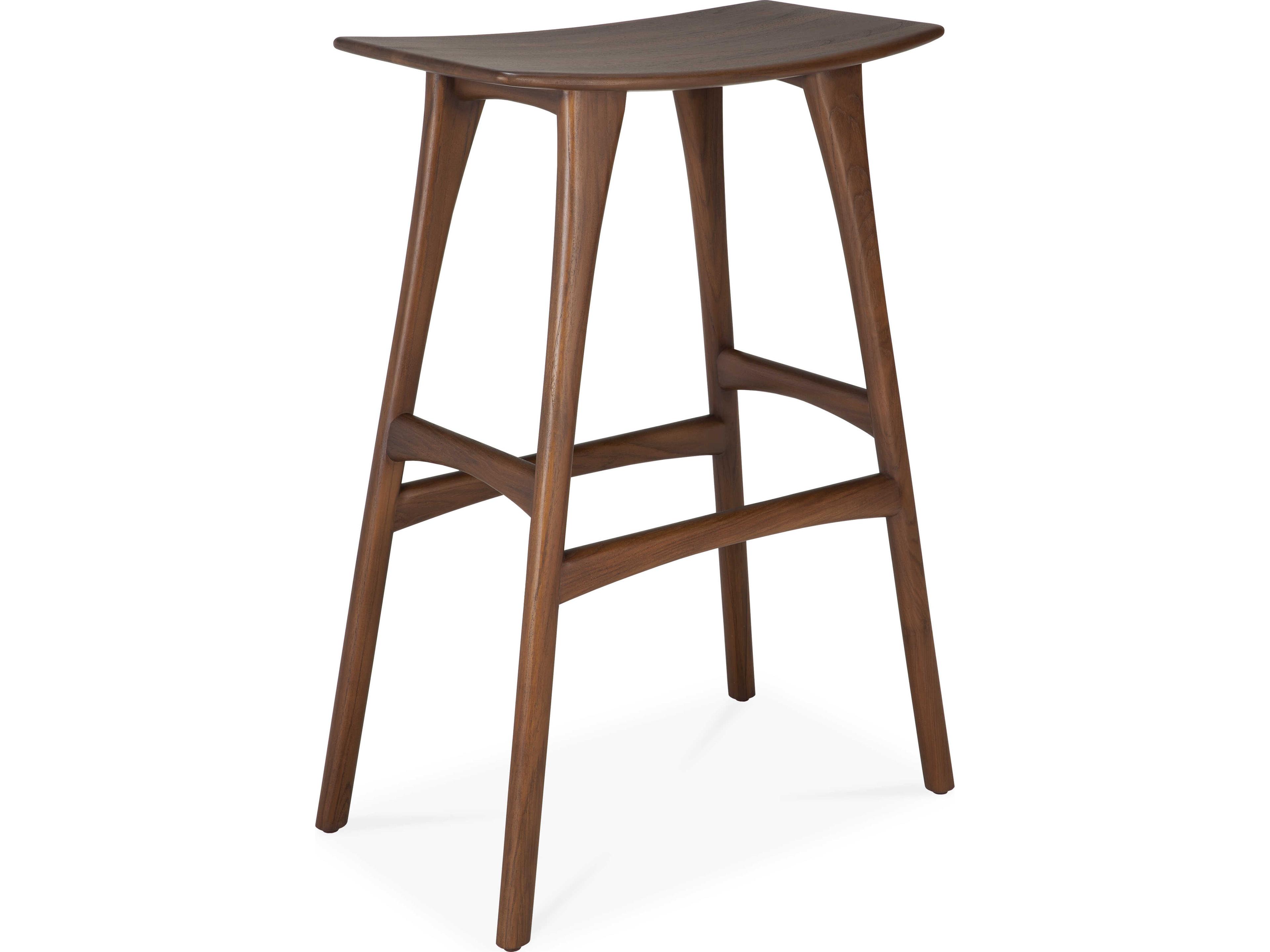 Ethnicraft Osso Teak Brown Bar Stool
